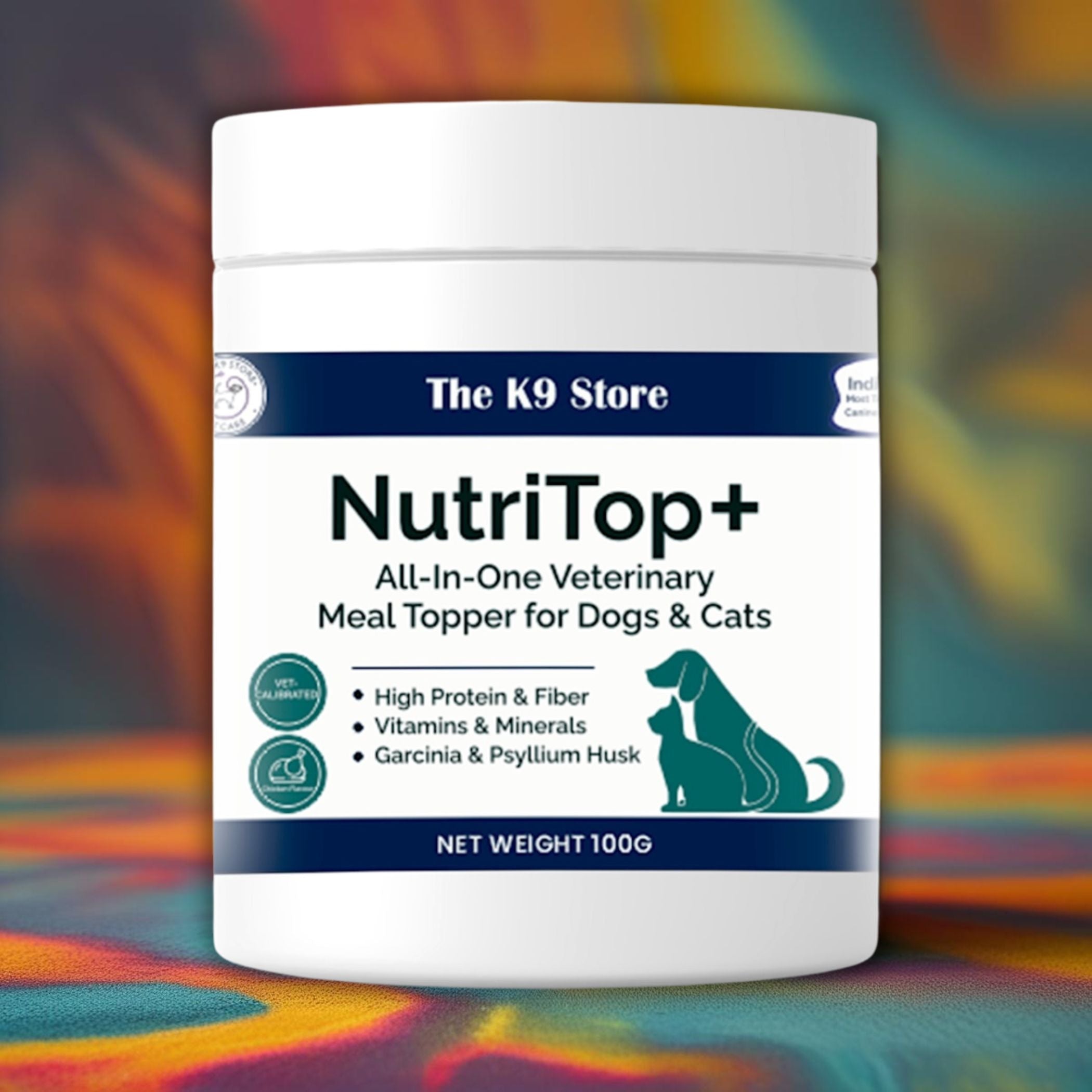 NutriTop+ All-In-One Veterinary Meal Topper for Dogs & Cats | High Protein, Fiber, Vitamins & Digestive Support - 100 G