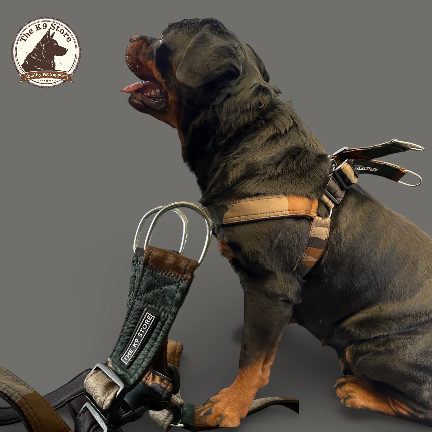 Military Dog Harness Set with Leash – Durable, Adjustable, 4 Sizes – Perfect for Outdoor Adventures