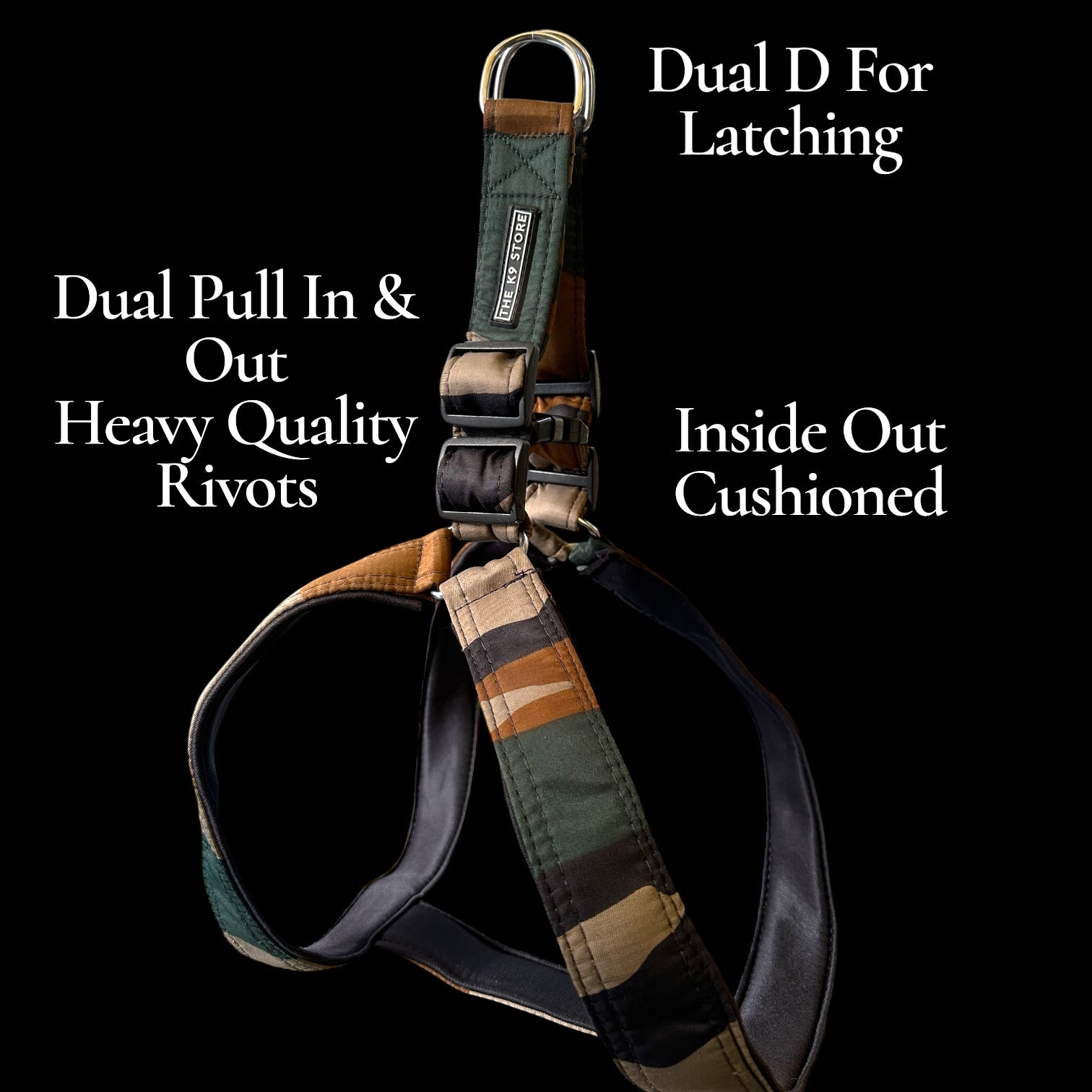 Military Dog Harness Set with Leash – Durable, Adjustable, 4 Sizes – Perfect for Outdoor Adventures