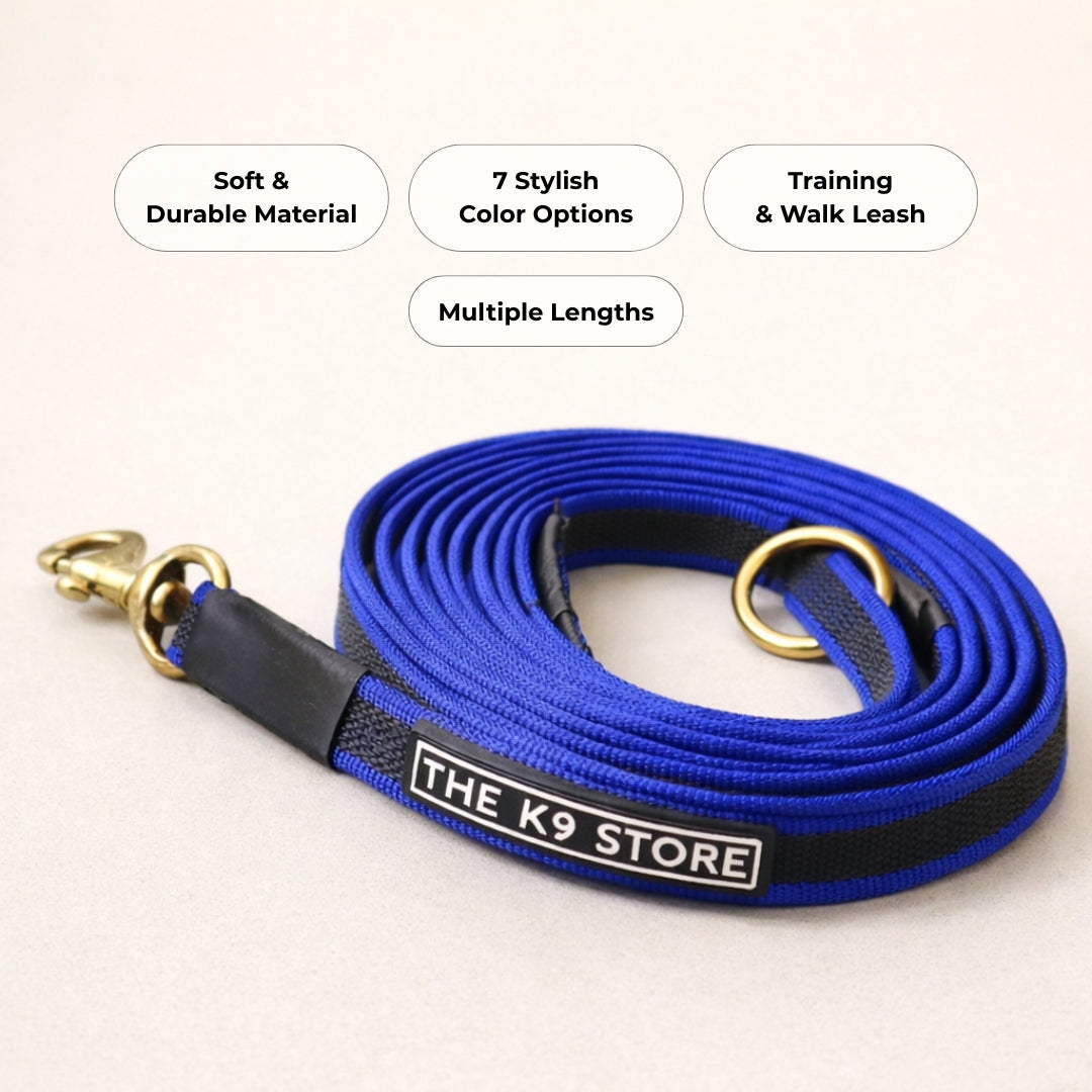The K9 Store Anti-Slippery Dog Training Leash, Belt for Dogs Walk - World Class Trainers Choice Dog Leash in 5, 10, 15 & 20 Feet Length- Long Leash for Dogs, Dog Leash in 5 Color