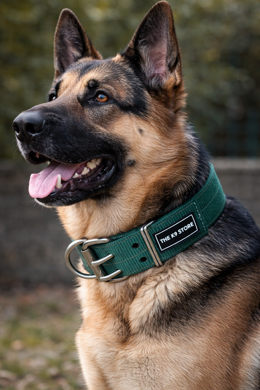 Heavy Duty Dog Collar for Medium & Large Dogs (15–21 Inch Neck) | 2 Inch Wide Nylon K9 Training Collar with Dual Metal D-Ring | Adjustable Strong Pet Collar