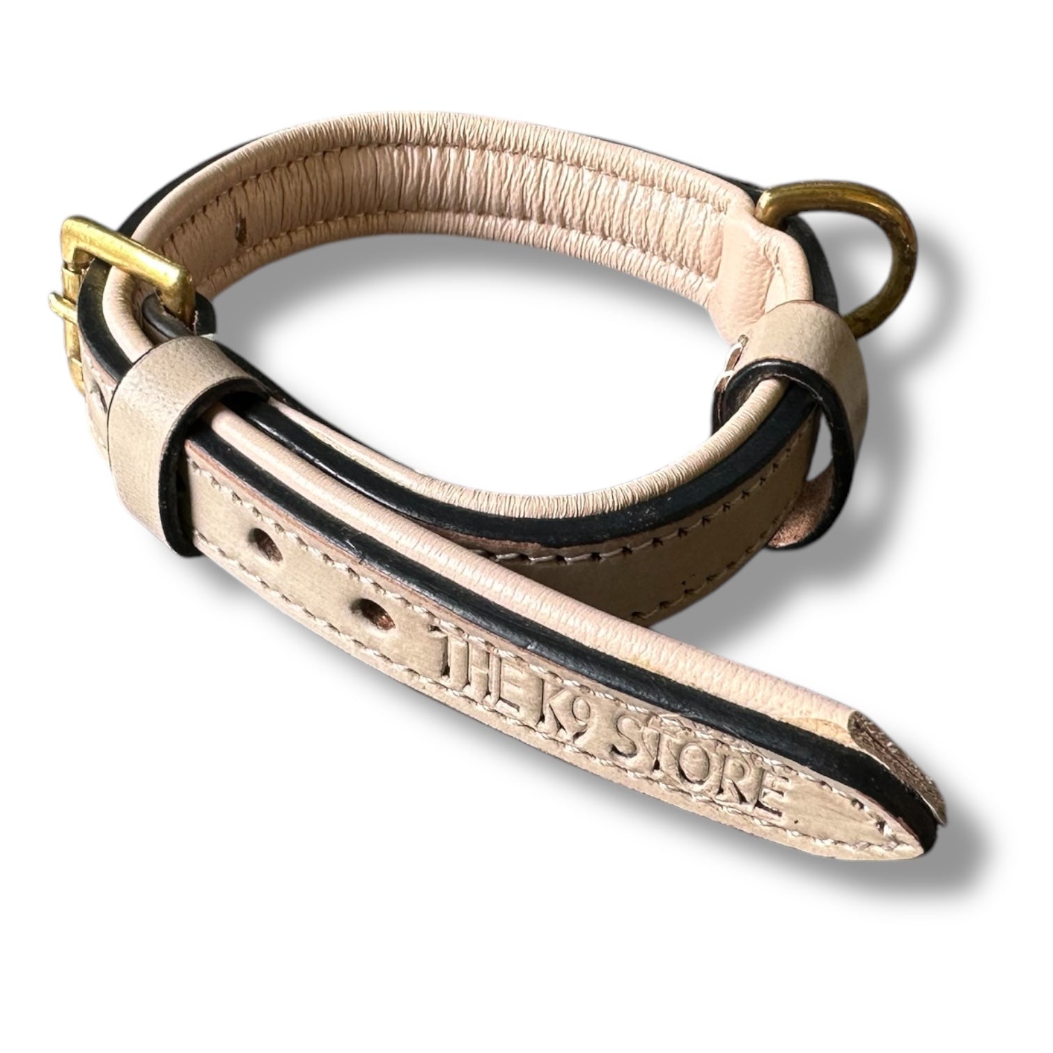 The K9 Store 100% Highgrade Leather Colored Basic Dog Neck Collar (Grey)