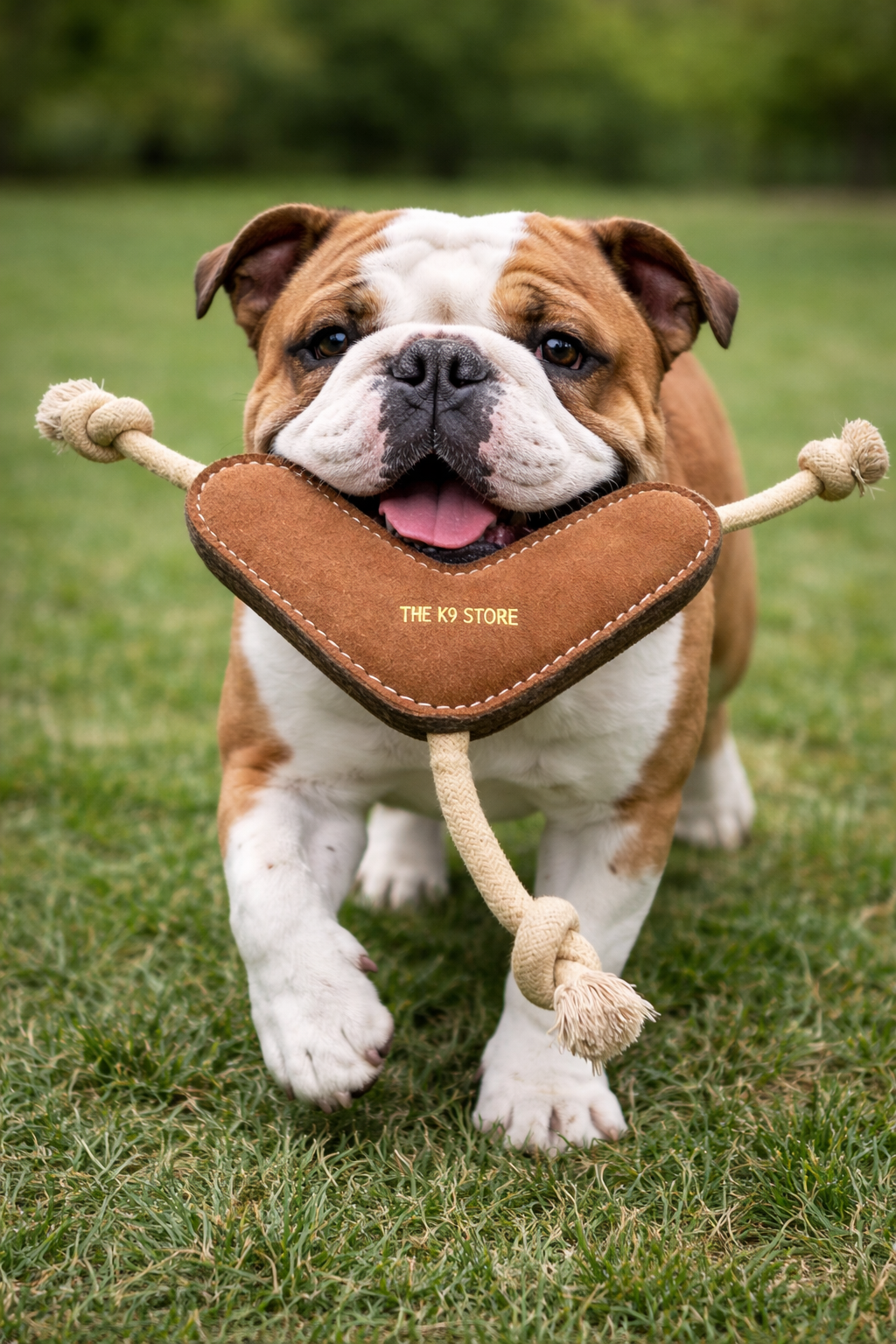 TUFF TOYS by THE K9 STORE, Heavy Duty Chew Toys for Dogs, Natural Leather and Wool, Dental Chew with Cotton Rope, Multiple Shapes and Sizes