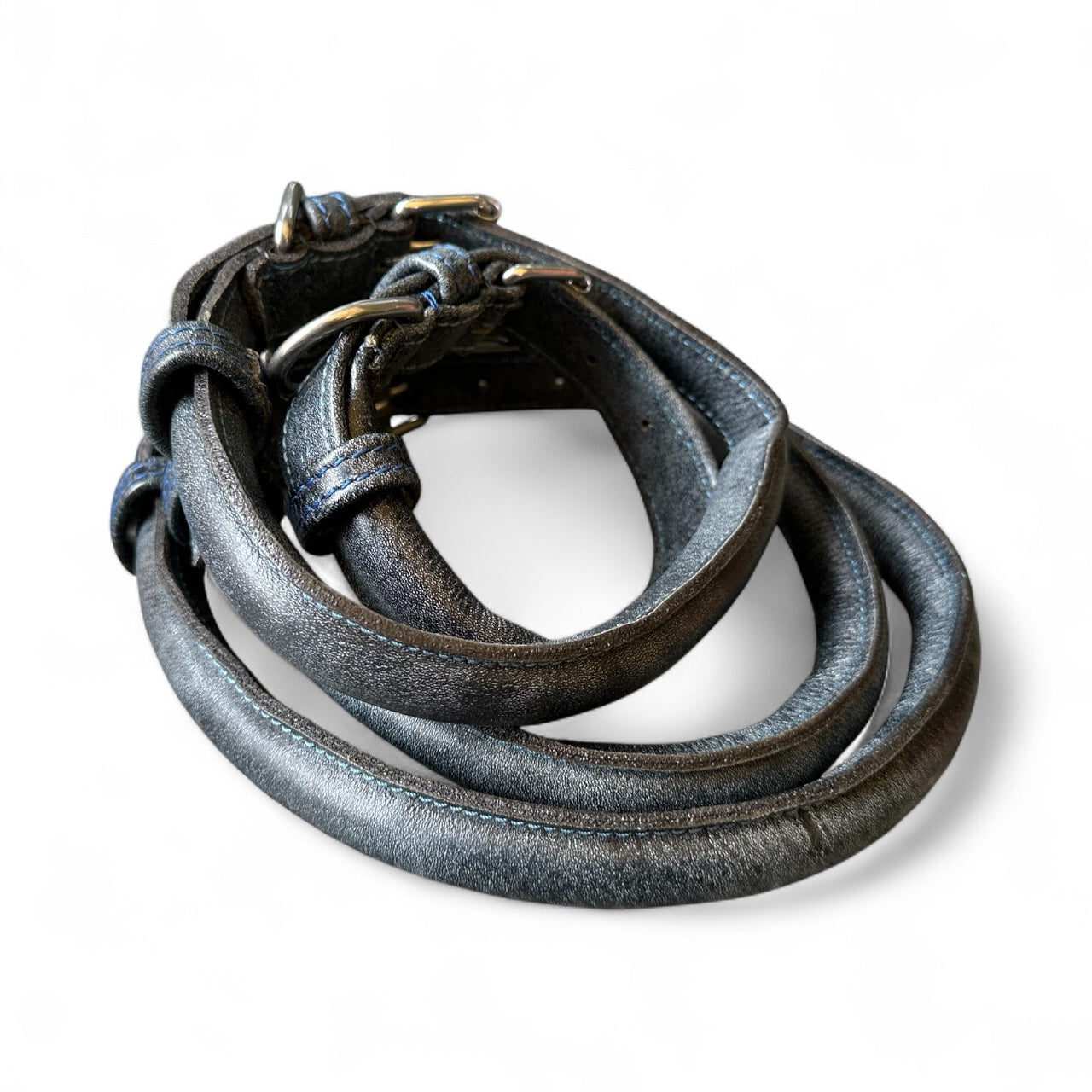 Handmade Rope Design Leather Dog Collar | Heavy Metal Support | Premium K9 Collar (India Only)