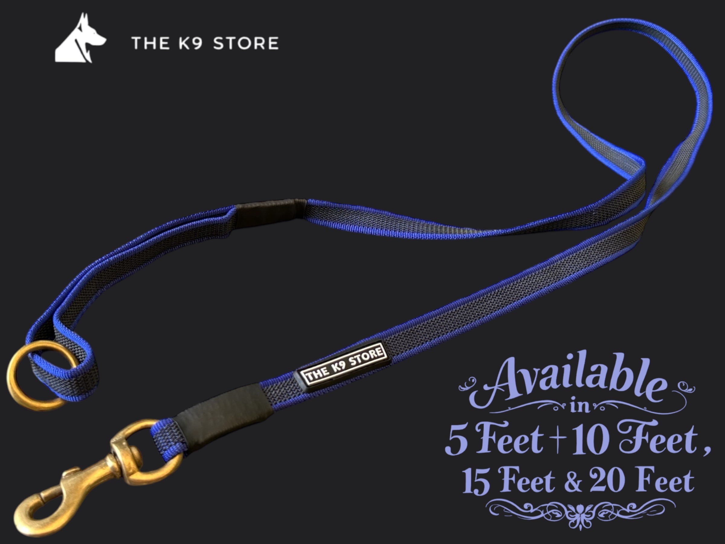 The K9 Store Anti-Slippery Dog Training Leash, Belt for Dogs Walk - World Class Trainers Choice Dog Leash in 5, 10, 15 & 20 Feet Length- Long Leash for Dogs, Dog Leash in 5 Color