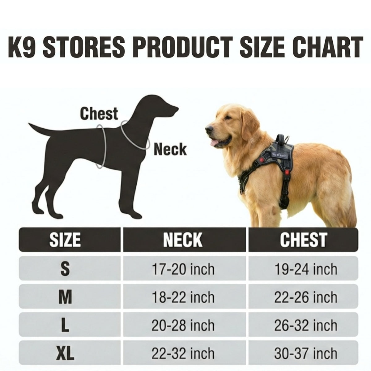 K9 Double Bone Tactical Dog Harness – No Pull Adjustable Pet Vest with Handle, Front D-Ring & Lockable Buckle (S–XL)