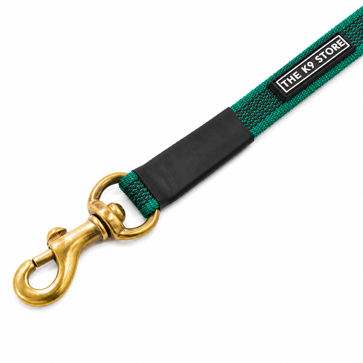Anti-Slip Dog Training Leash | Solid Brass Hardware | Heavy Duty Nylon Leash for Dogs | 5, 10, 15, 20 Feet | Navy Blue & Persian Green