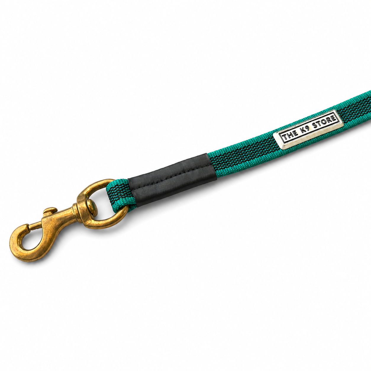 Anti-Slip Dog Training Leash | Solid Brass Hardware | Heavy Duty Nylon Leash for Dogs | 5, 10, 15, 20 Feet | Navy Blue & Persian Green
