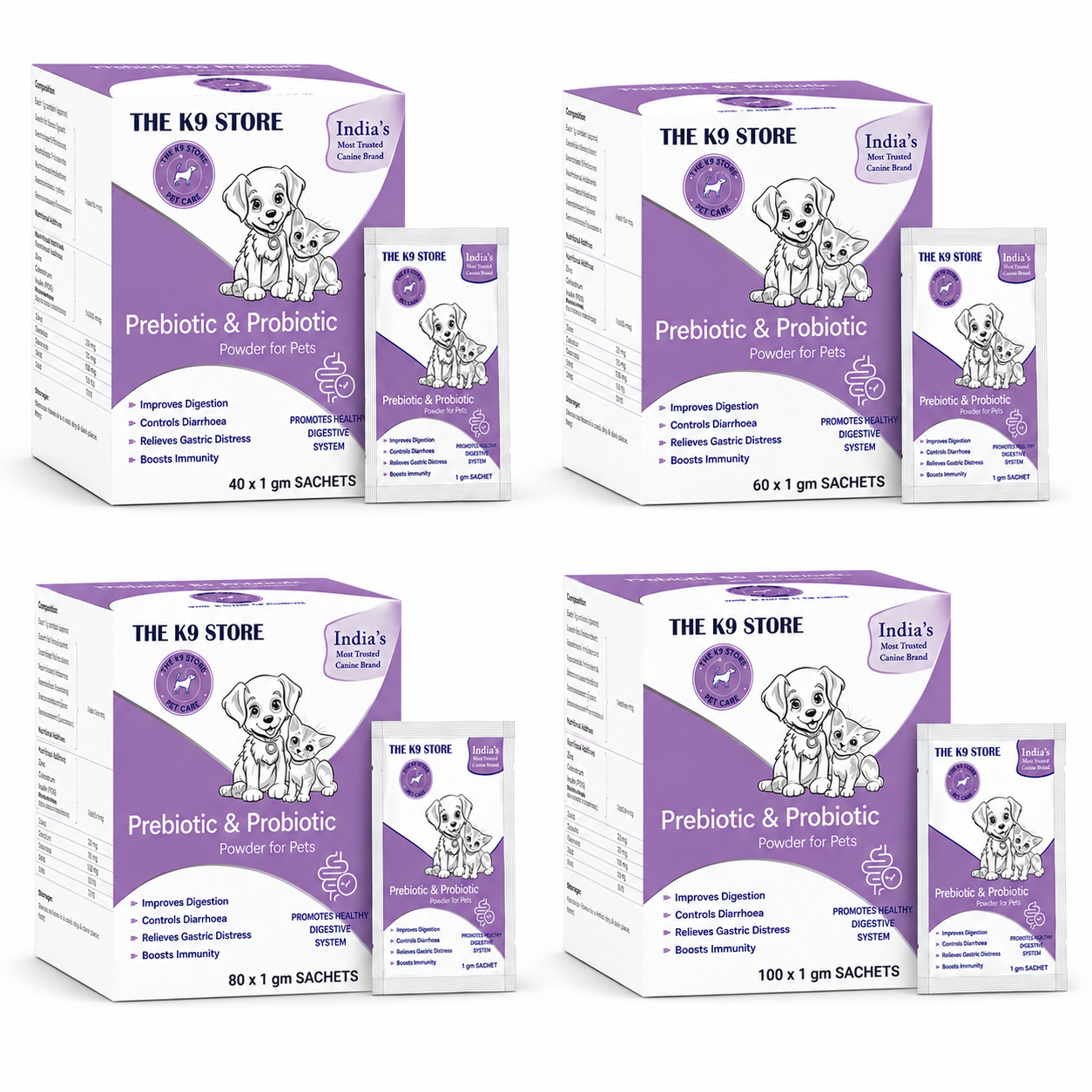 The K9 Store Prebiotics & Probiotics for Dogs & Cats - Gut Health Supplement