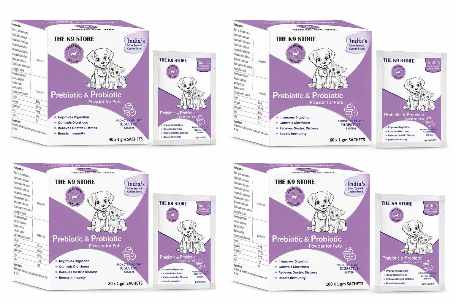 The K9 Store Prebiotics & Probiotics for Dogs & Cats - Gut Health Supplement