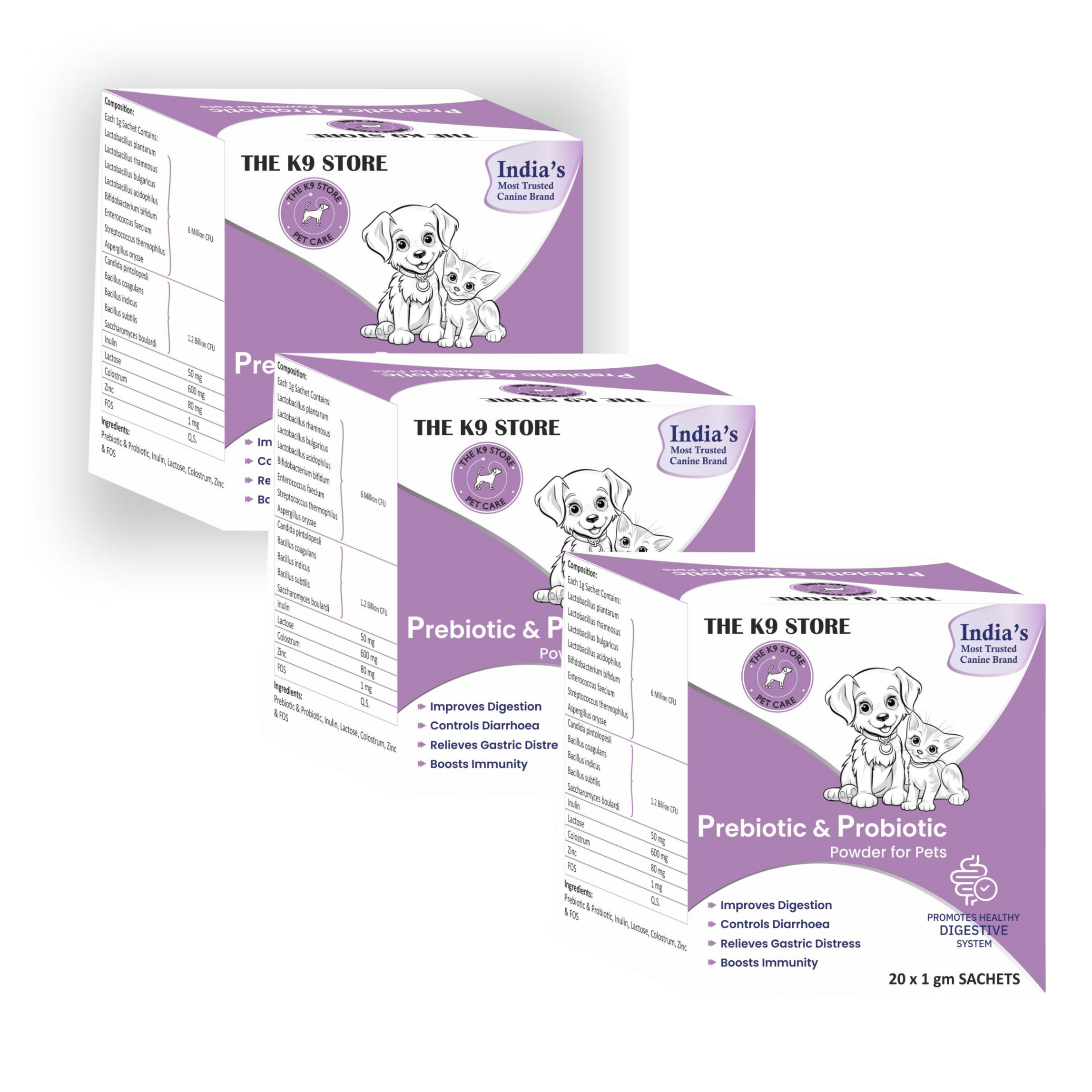 The K9 Store Prebiotics & Probiotics for Dogs & Cats - Gut Health Supplement