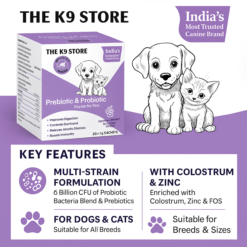 The K9 Store Prebiotics & Probiotics for Dogs & Cats - Gut Health Supplement