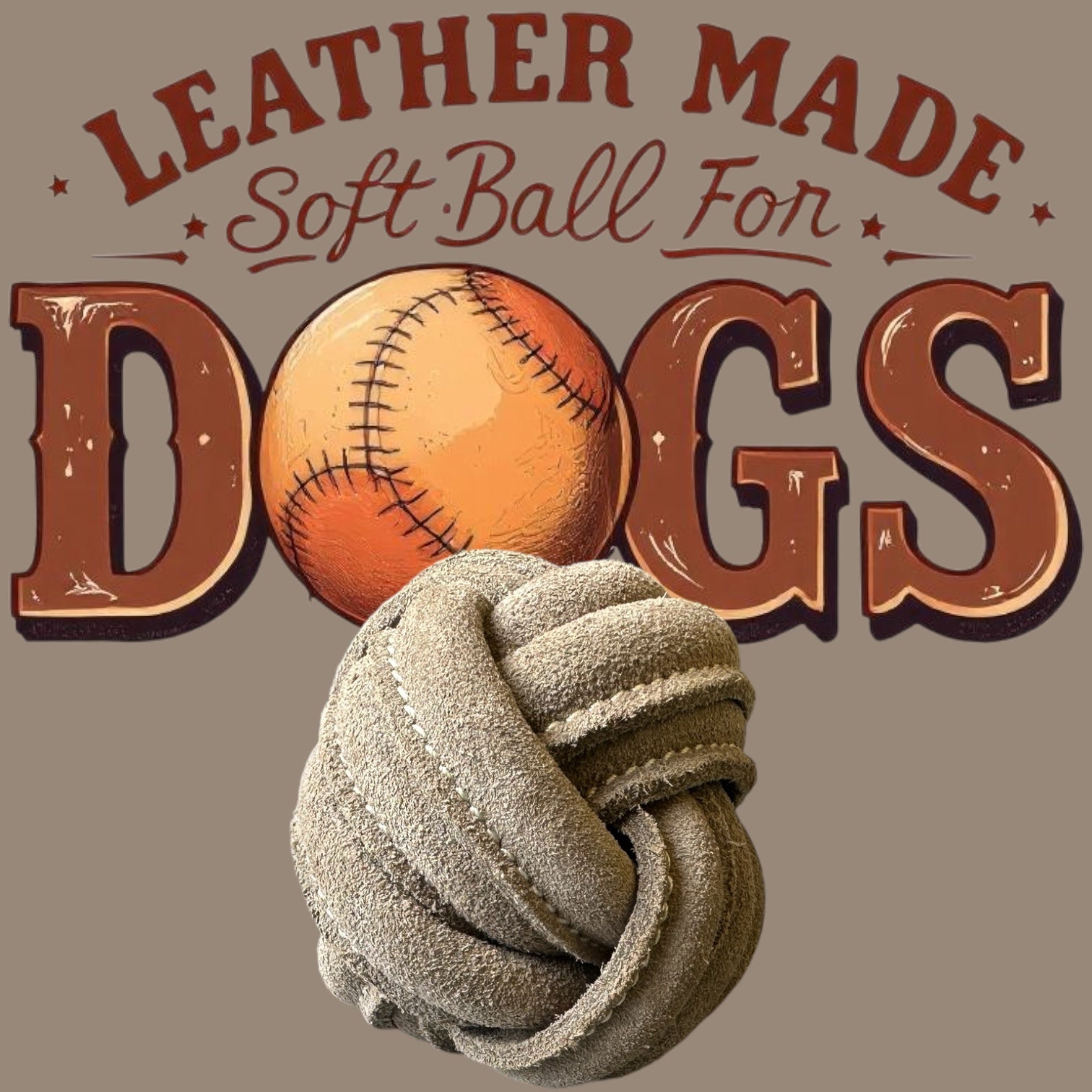 The K9 Store Leather Soft Ball for Dogs – Handmade Durable Chew Eco Friendly Safe Non-Toxic & Play Toy, Natural Leather Dog Toy for Training & Fetch