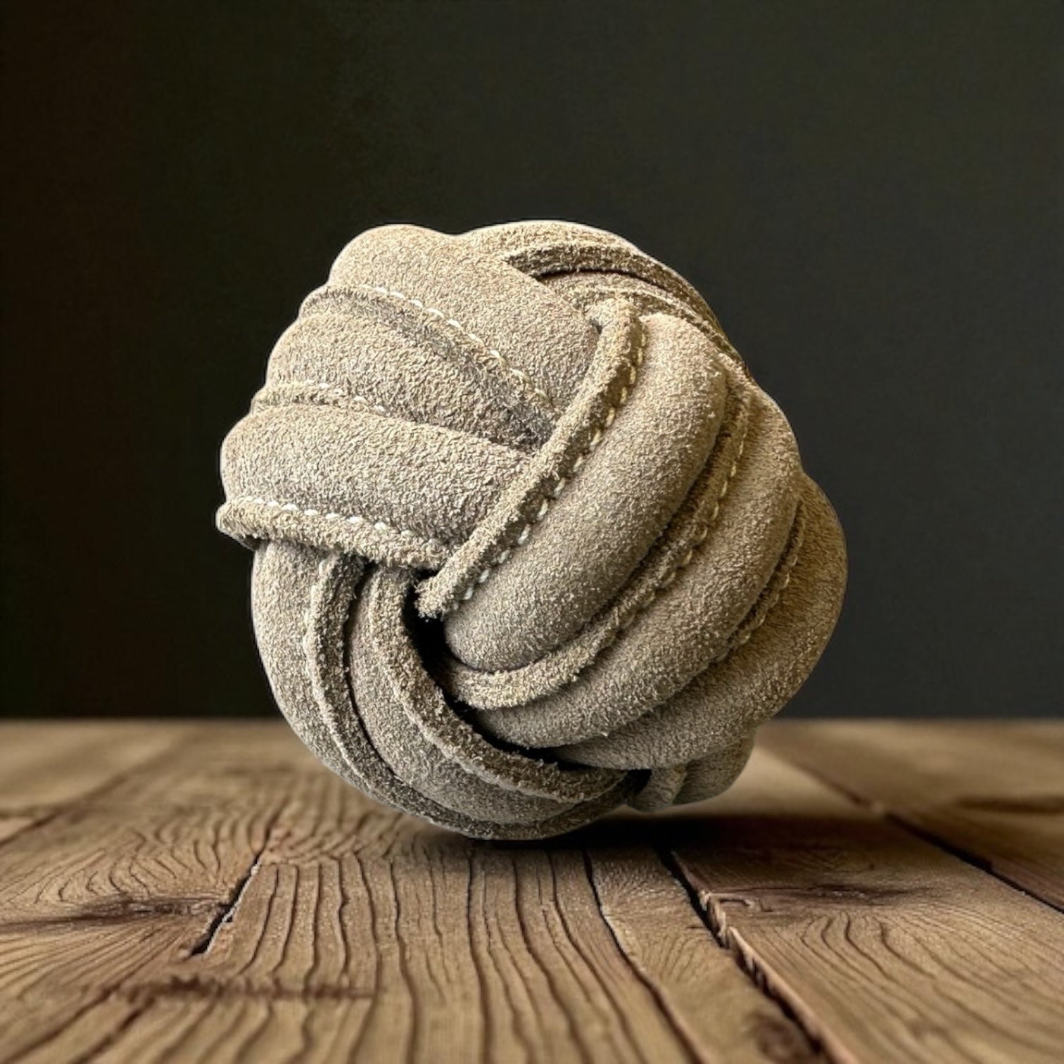 The K9 Store Leather Soft Ball for Dogs – Handmade Durable Chew Eco Friendly Safe Non-Toxic & Play Toy, Natural Leather Dog Toy for Training & Fetch