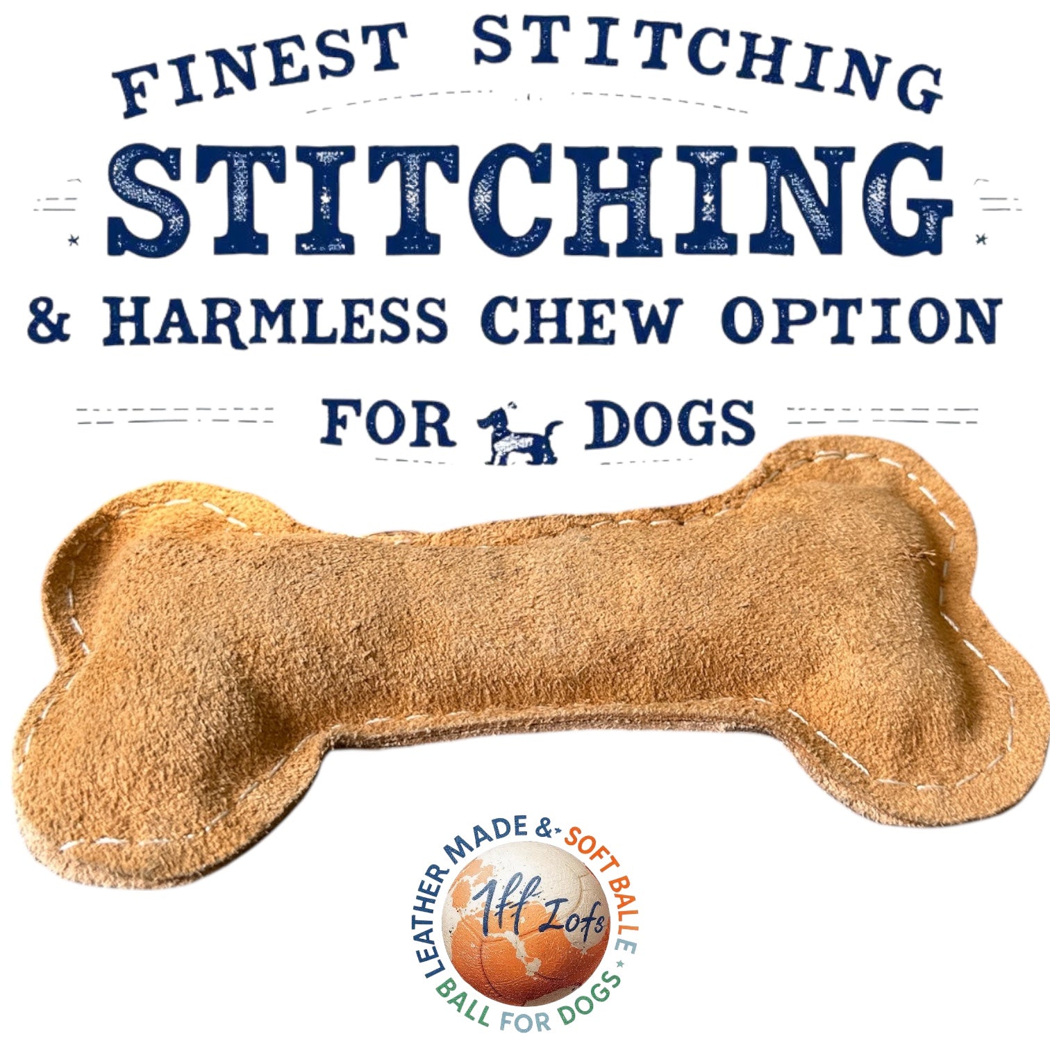 The K9 Store Leather Bone Shape Chewable Toy – Safe & Non-Toxic , Soft & Long-Lasting Dog Chew