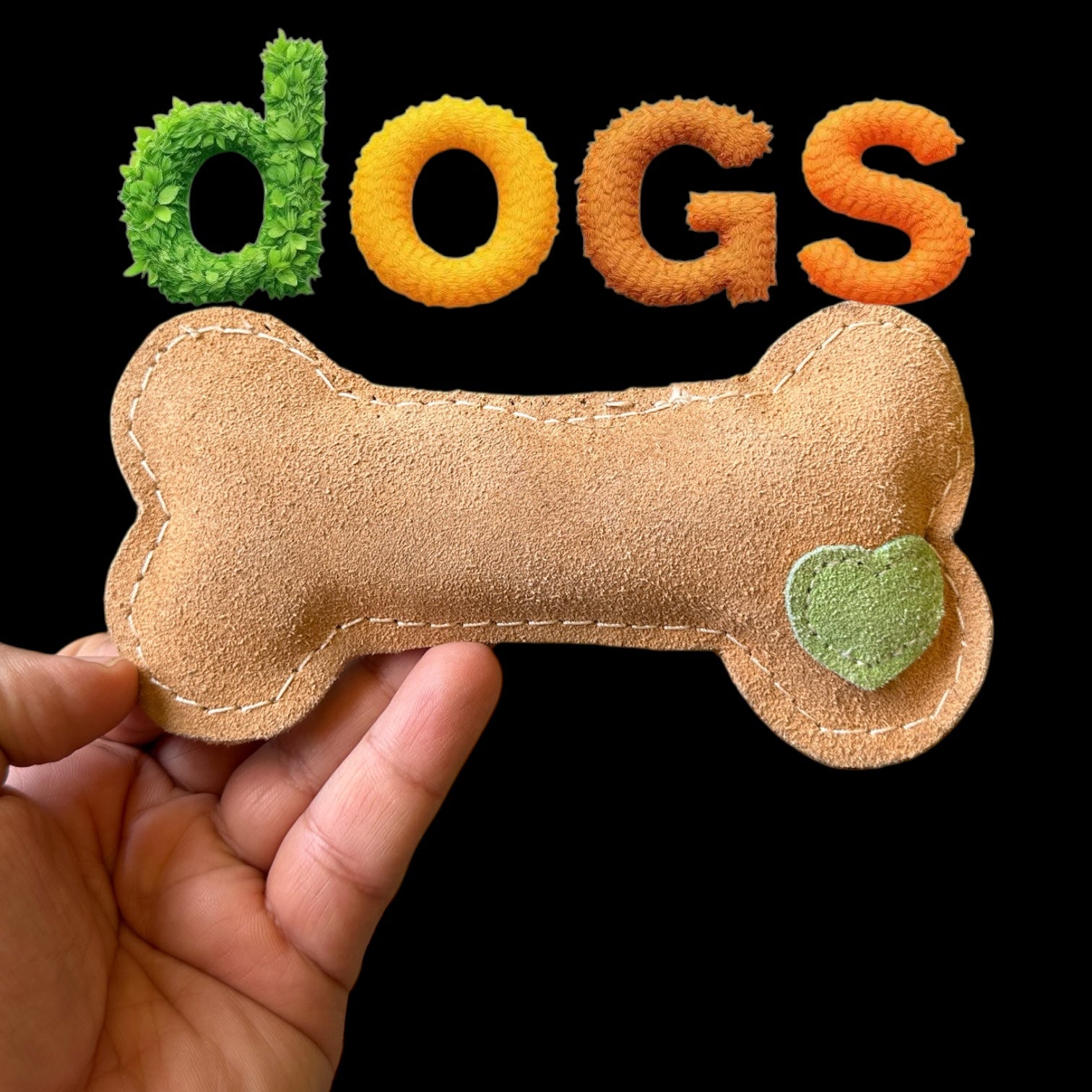 The K9 Store Leather Bone Shape Chewable Toy – Safe & Non-Toxic , Soft & Long-Lasting Dog Chew