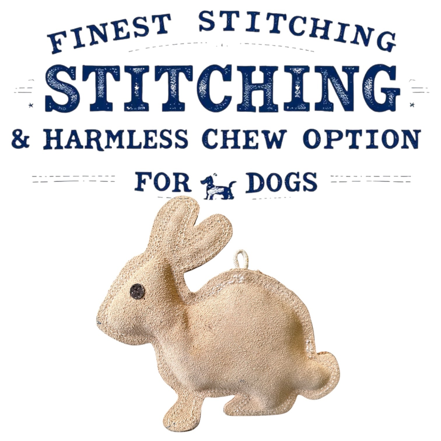 The K9 Store Leather Rabbit Dog Toy – Safe Eco-Friendly & Harmless Chew Option Non-Toxic For All Dog Breeds