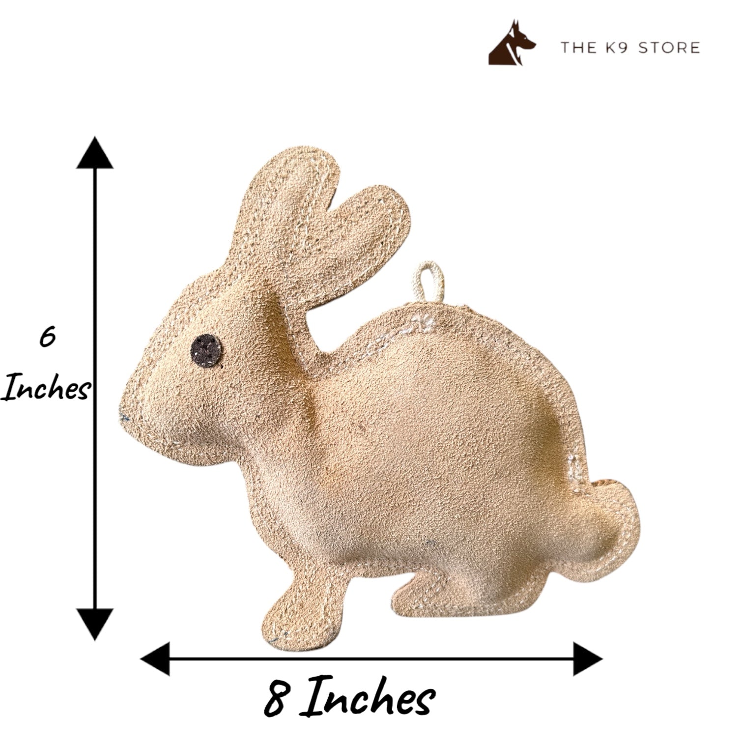 The K9 Store Leather Rabbit Dog Toy – Safe Eco-Friendly & Harmless Chew Option Non-Toxic For All Dog Breeds