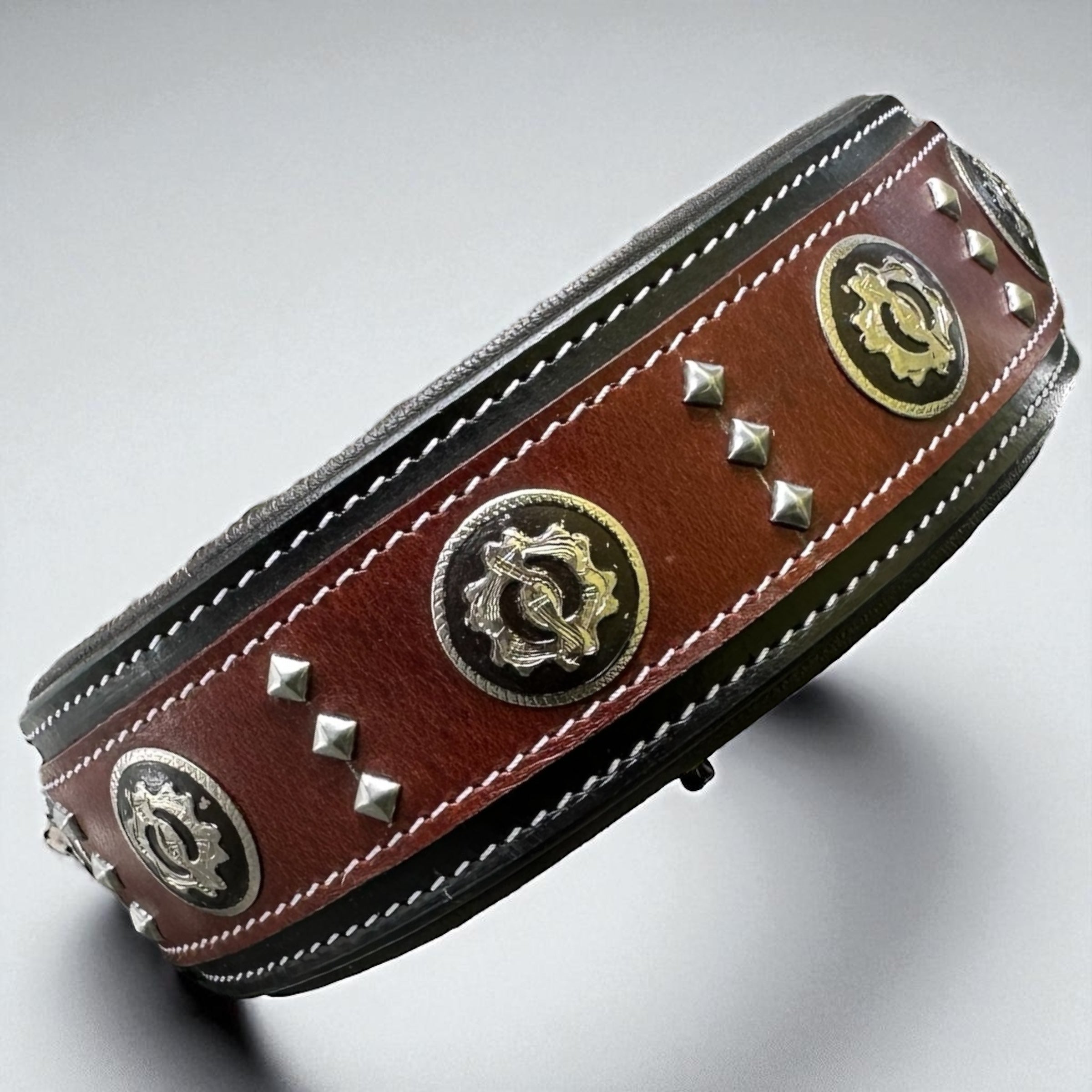 The K9 Store Luxury Studded Leather Designer Dog Collar by K9 Store – Durable, Stylish & Comfortable for Big Dogs