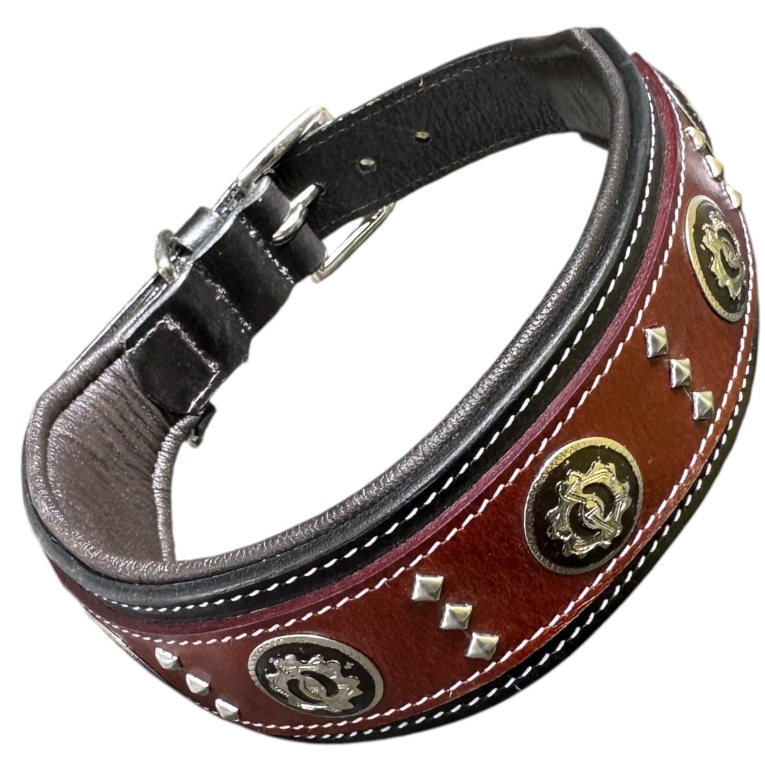 The K9 Store Luxury Studded Leather Designer Dog Collar by K9 Store – Durable, Stylish & Comfortable for Big Dogs