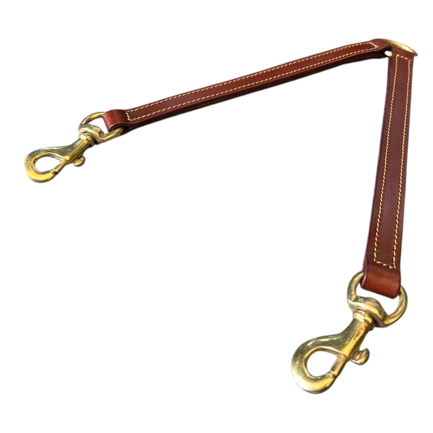 The K9 Store Dual Dog Leather Leash Connector – Adjustable Double Coupler for Walking Two Dogs | Durable Connector for Collars & Harnesses