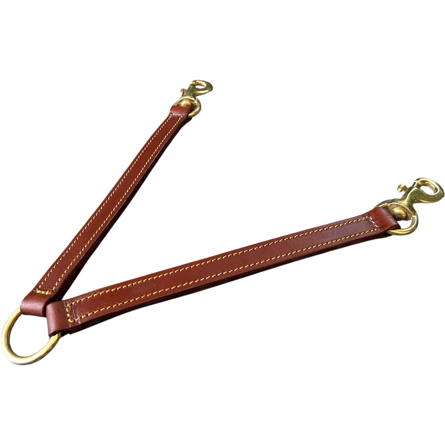 The K9 Store Dual Dog Leather Leash Connector – Adjustable Double Coupler for Walking Two Dogs | Durable Connector for Collars & Harnesses