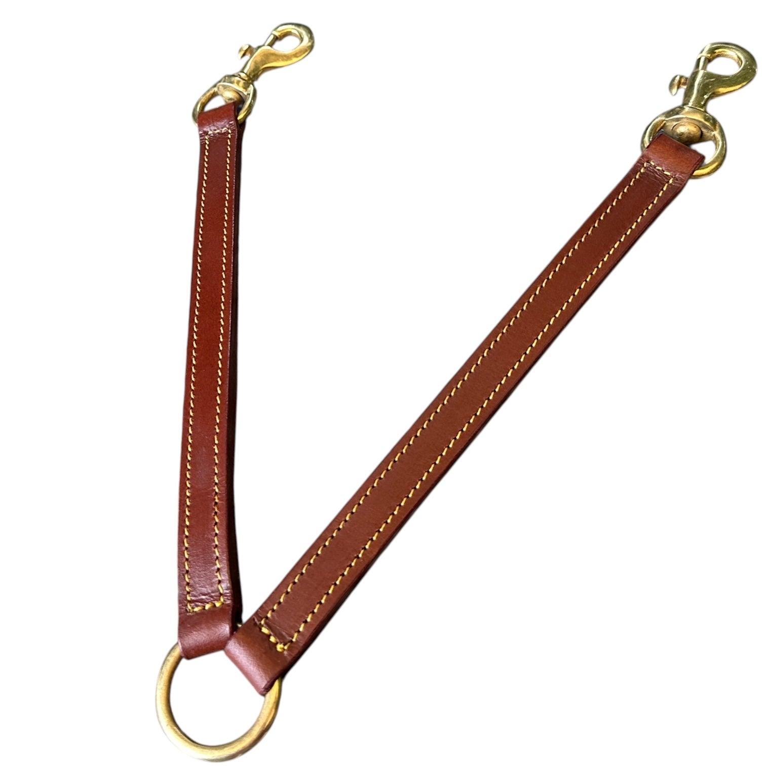 The K9 Store Dual Dog Leather Leash Connector – Adjustable Double Coupler for Walking Two Dogs | Durable Connector for Collars & Harnesses