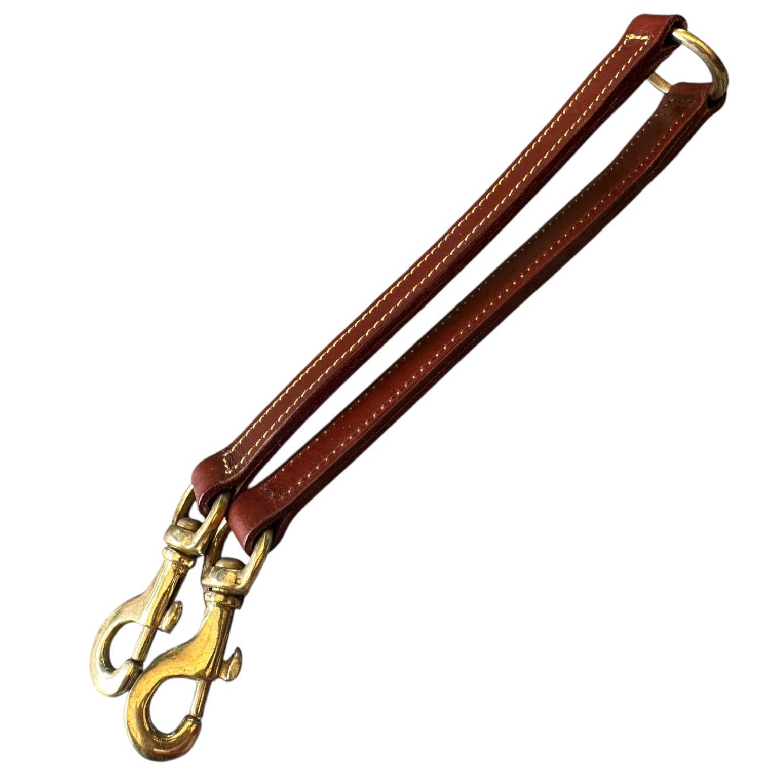 The K9 Store Dual Dog Leather Leash Connector – Adjustable Double Coupler for Walking Two Dogs | Durable Connector for Collars & Harnesses