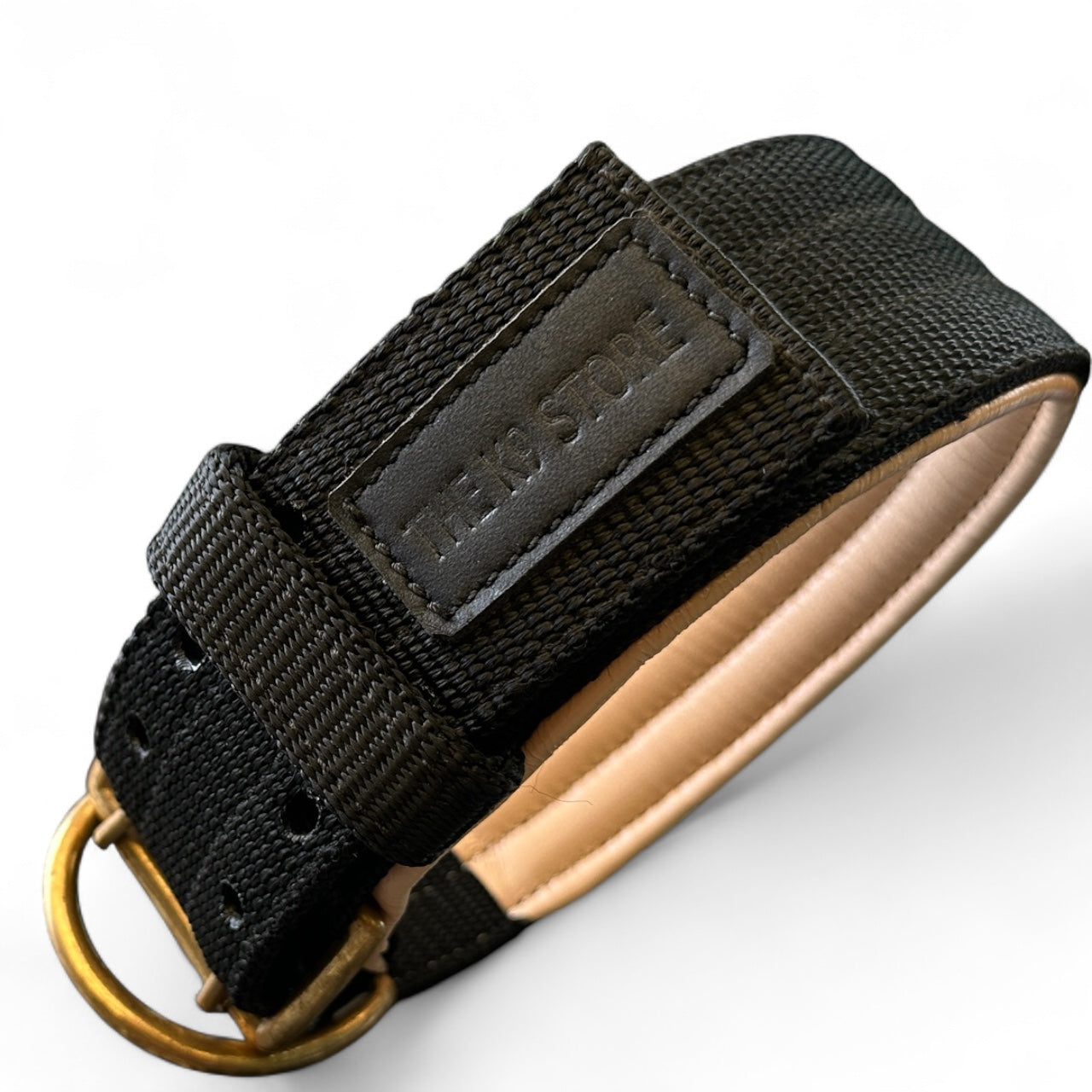 Heavy Duty Padded Dog Collar with Brass Hook & D-Ring | 2 Inch Wide | THE K9 STORE