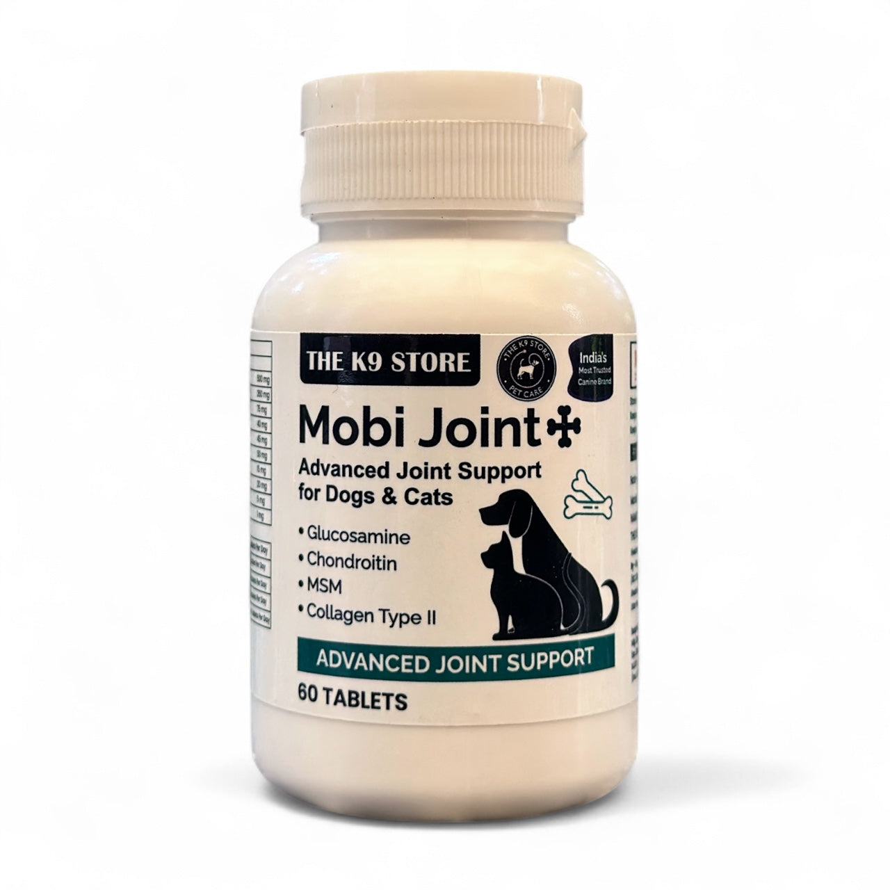 The K9 Store Mobi Joint+ Advanced Joint Support for Dogs & Cats with Glucosamine, Chondroitin, MSM, Collagen Type II, Hip and Joint Supplement, for Hip Dysplasia