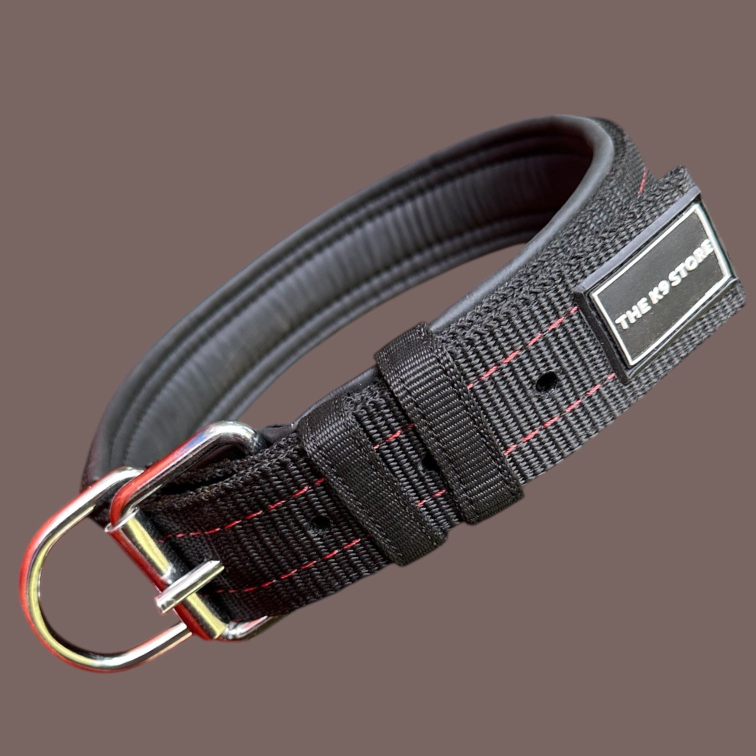 The K9 Store Military Tactical Nylon Dog Collar – Heavy Duty, Adjustable, Cushioned & Durable for Large Breeds