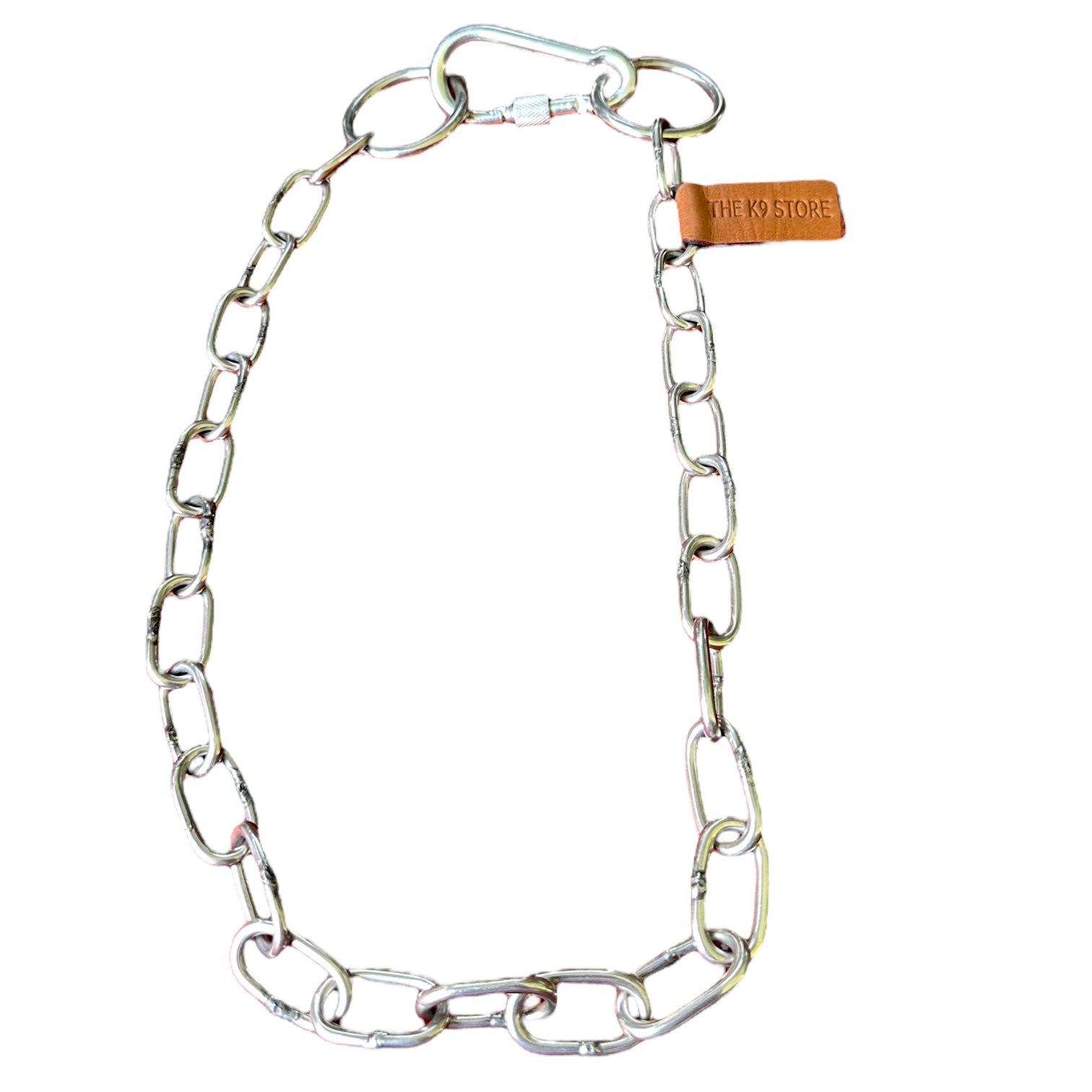 The K9 Store Metal Heavy Duty Choke Chain Dog Collar – Stainless Steel Adjustable Training Collar for Strong Dogs