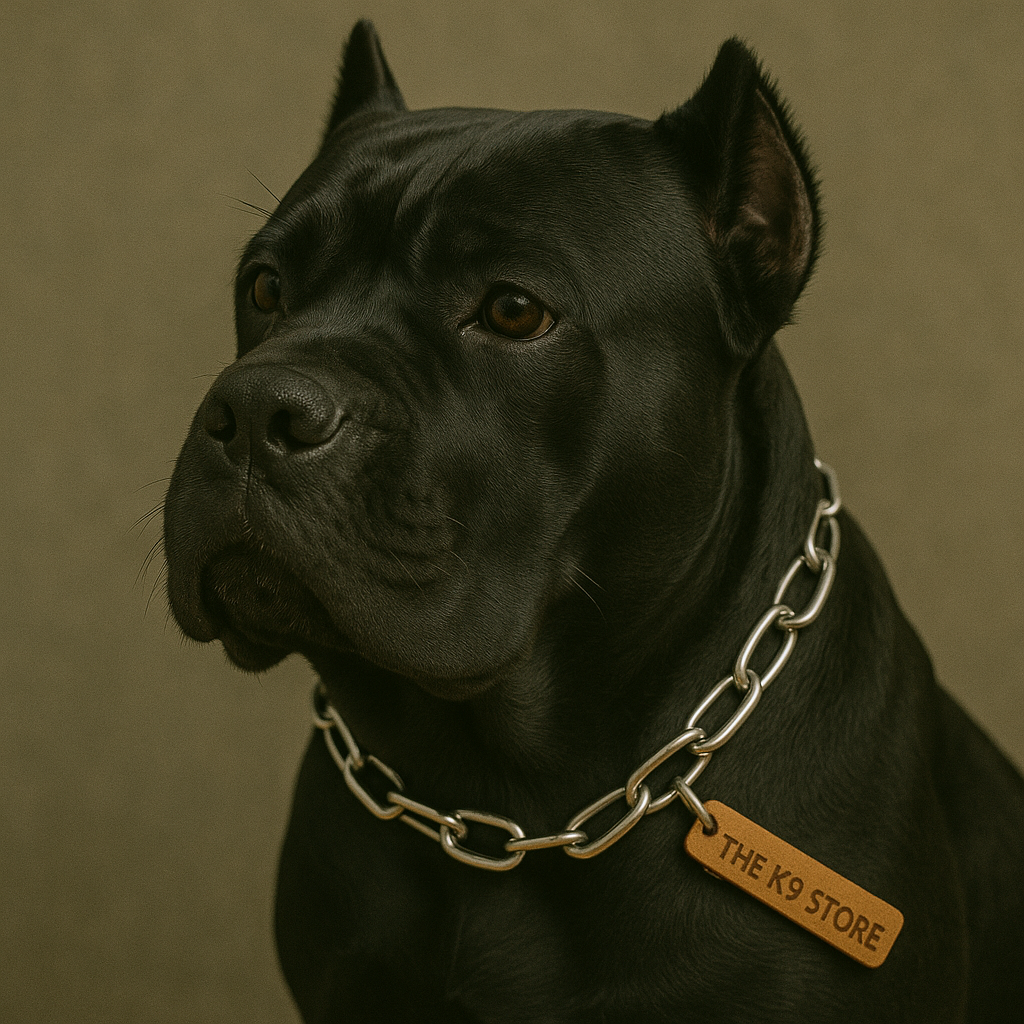 The K9 Store Metal Heavy Duty Choke Chain Dog Collar – Stainless Steel Adjustable Training Collar for Strong Dogs