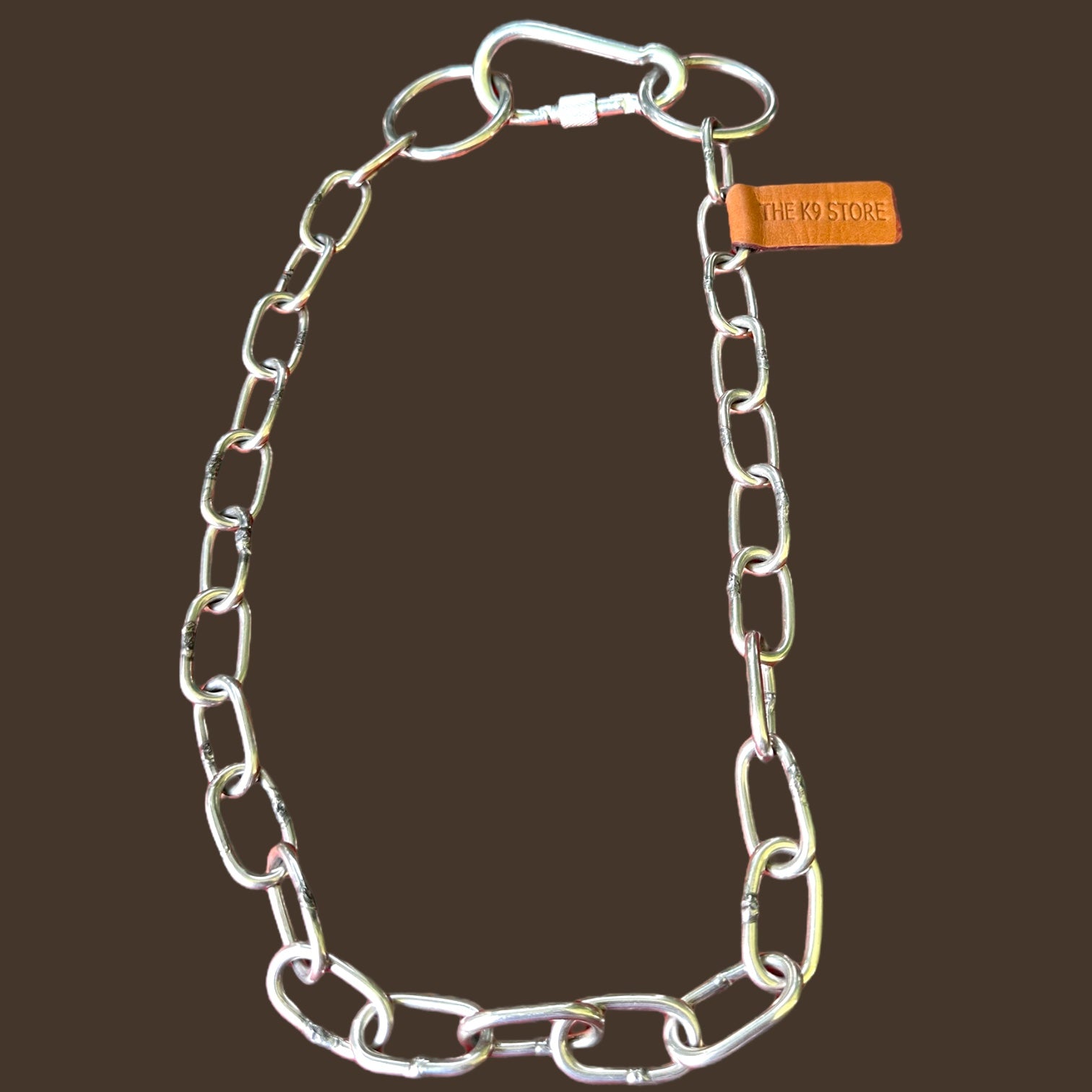 The K9 Store Metal Heavy Duty Choke Chain Dog Collar – Stainless Steel Adjustable Training Collar for Strong Dogs