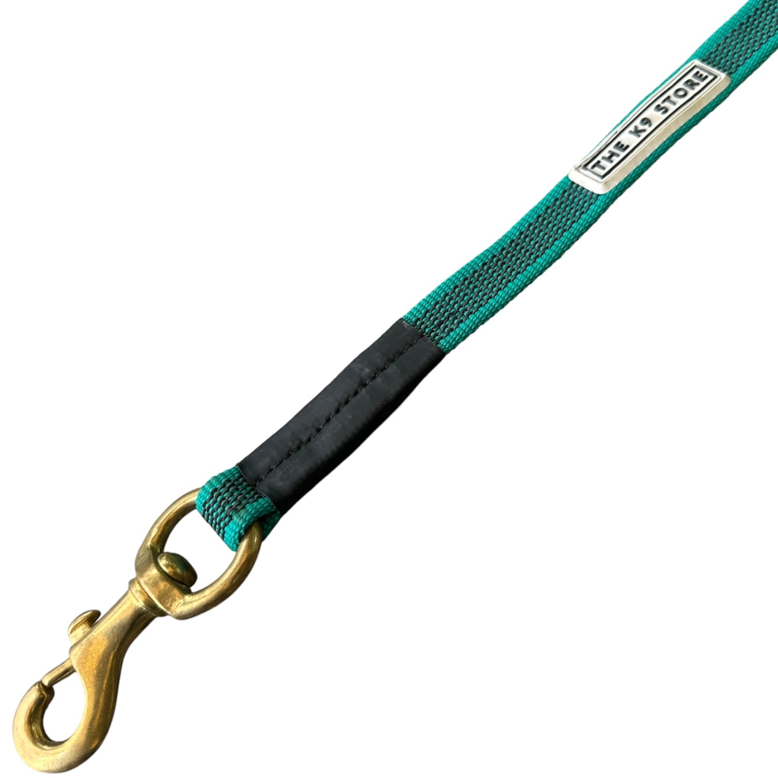 Anti-Slip Dog Training Leash | Solid Brass Hardware | Heavy Duty Nylon Leash for Dogs | 5, 10, 15, 20 Feet | Navy Blue & Persian Green