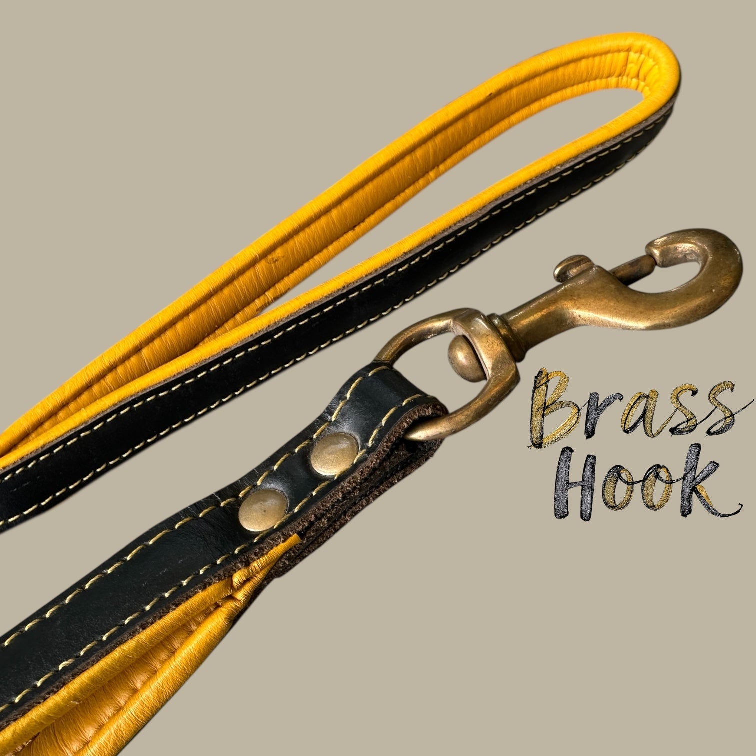 The K9 Store 15-Inch Short Handle Leather Dog Leash – Heavy Duty Traffic Lead for Training & Control With Brass Hooks