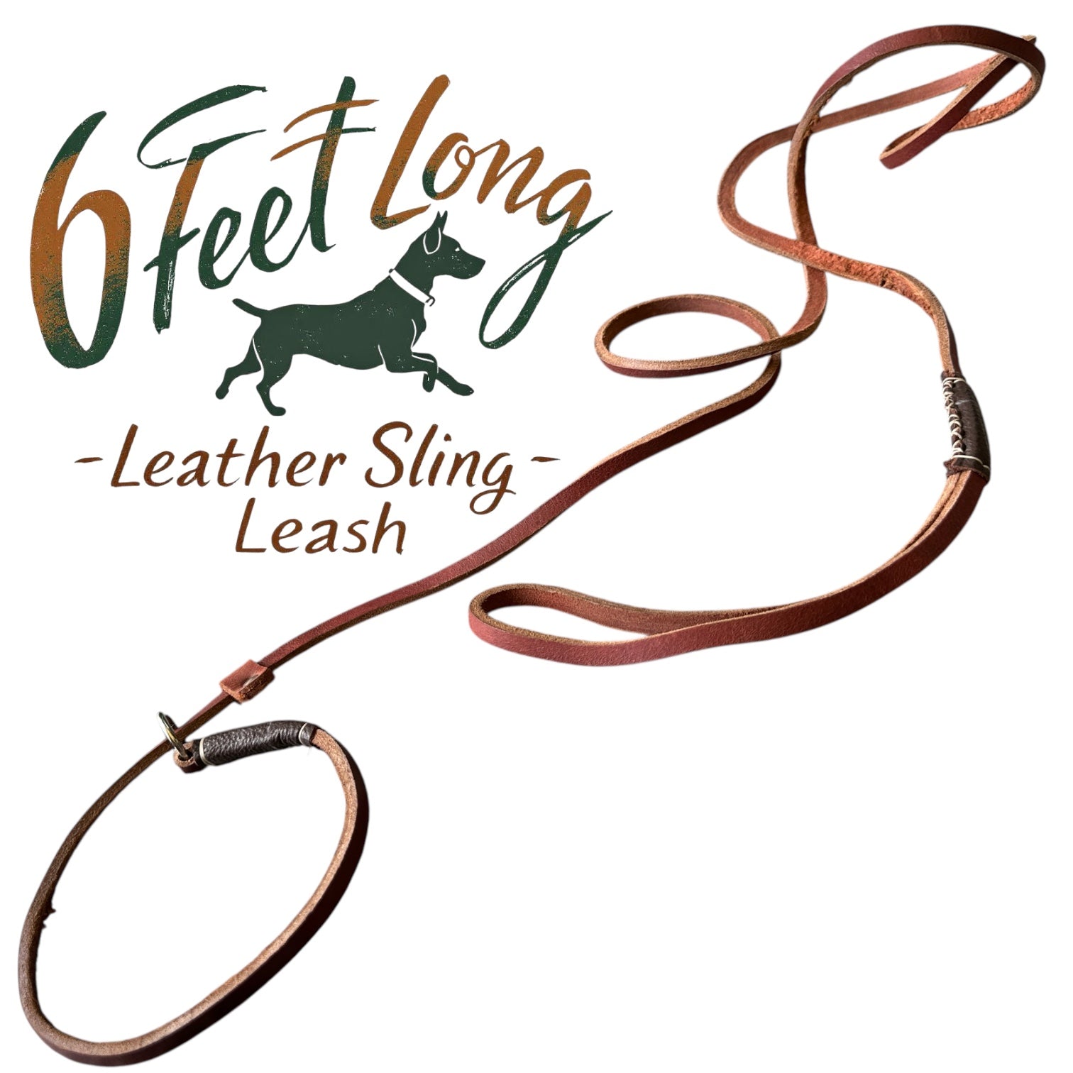 Slip Leash for Puppy Training – Leather, 6ft, 4 Colors | THE K9 STORE