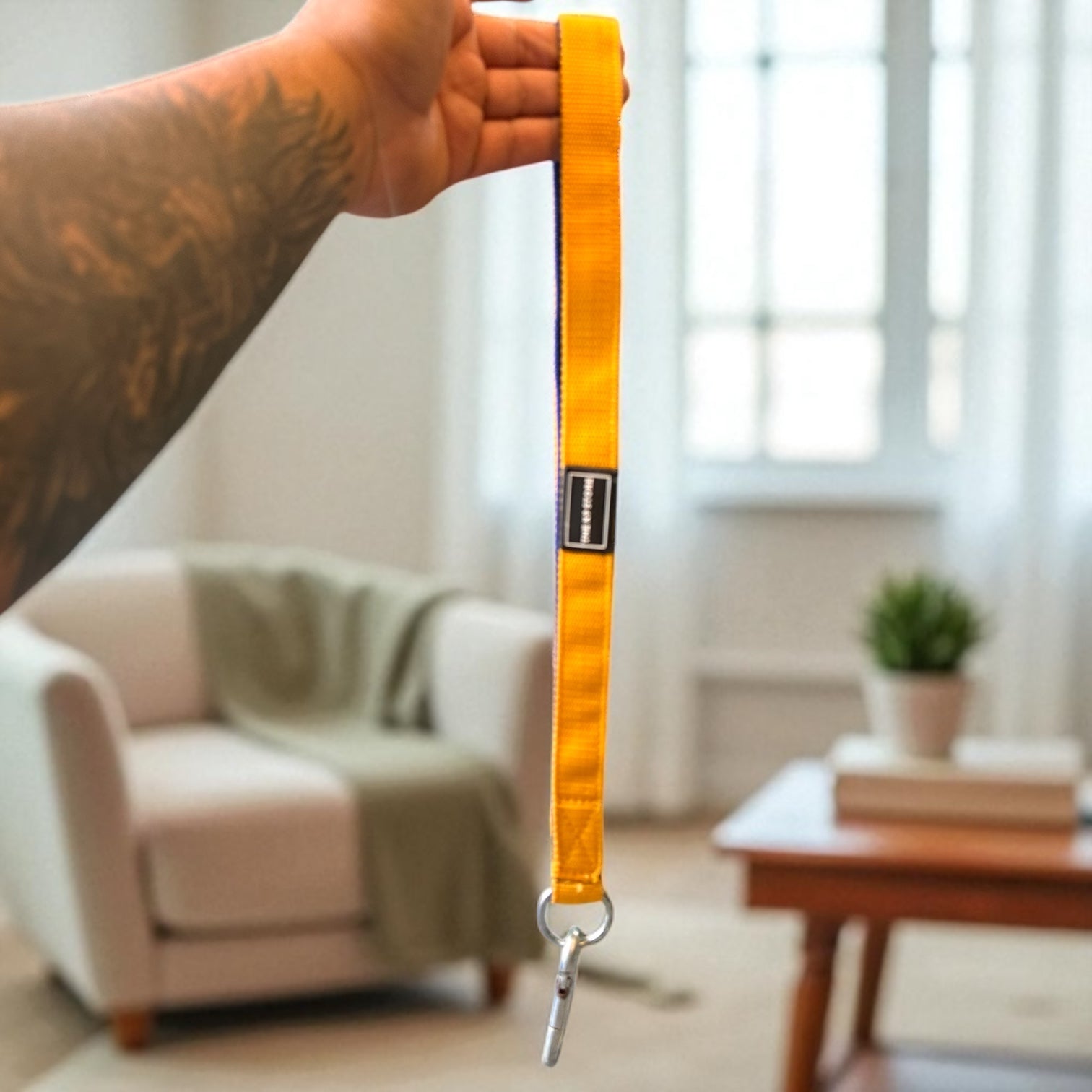 The K9 Store 17-Inch Short Handle Dog Leash – Heavy Duty Nylon Leash with Brass Hooks