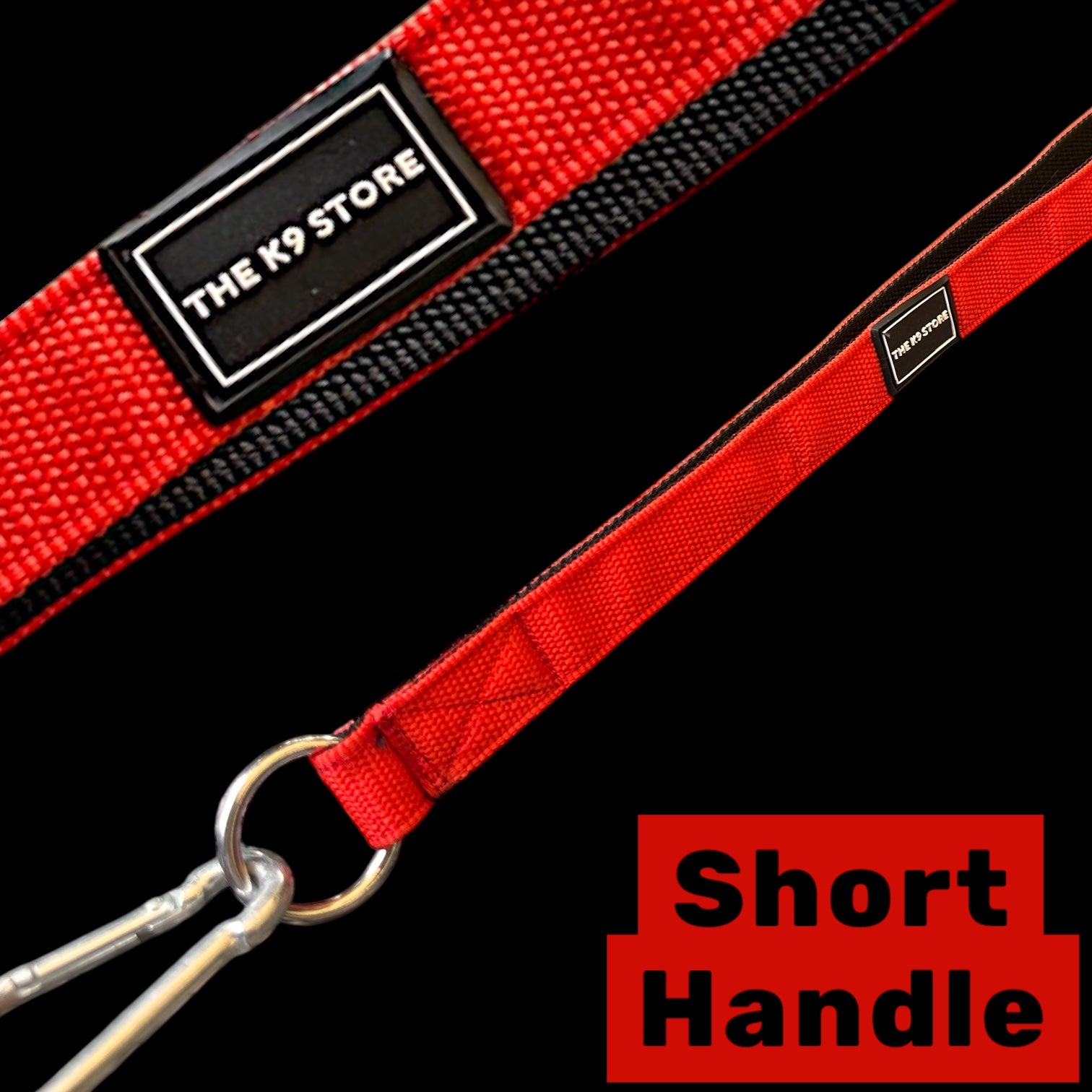 THE K9 STORE Short Handle Dog Leash 17 Inches | Heavy Duty PP Strap with Solid Metal Hook | Control Handle for Training, Walking, Strong Dogs | Short Traffic Lead for Medium & Large Breeds