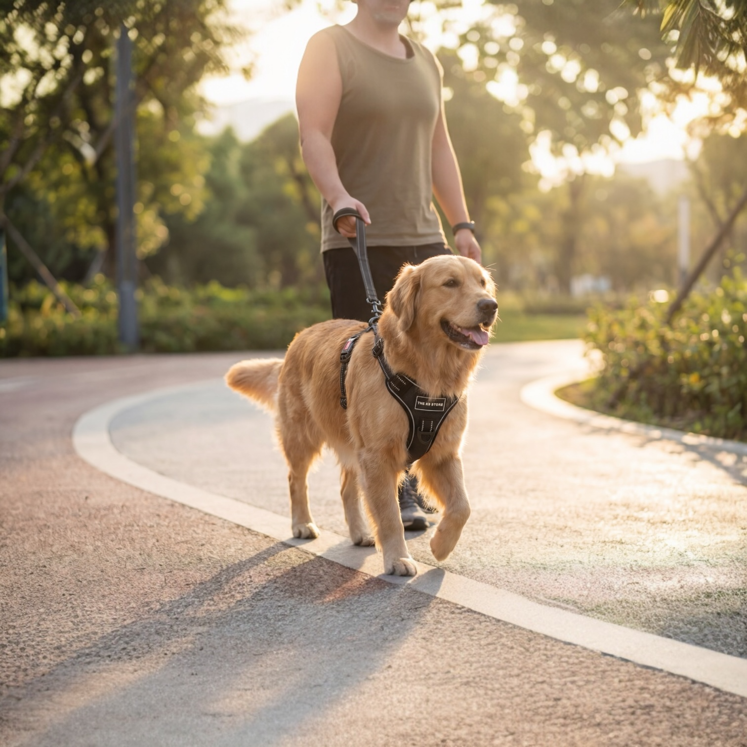 Black Double Bone Dog Harness | No-Pull Tactical Harness with Handle