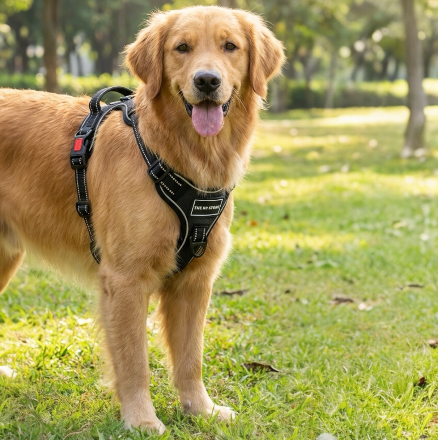 Black Double Bone Dog Harness | No-Pull Tactical Harness with Handle