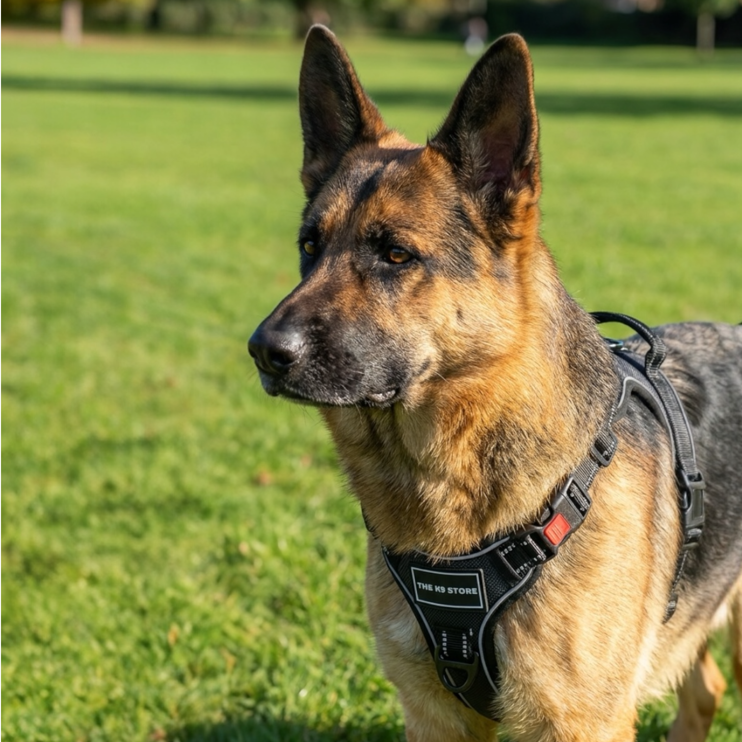 Black Double Bone Dog Harness | No-Pull Tactical Harness with Handle