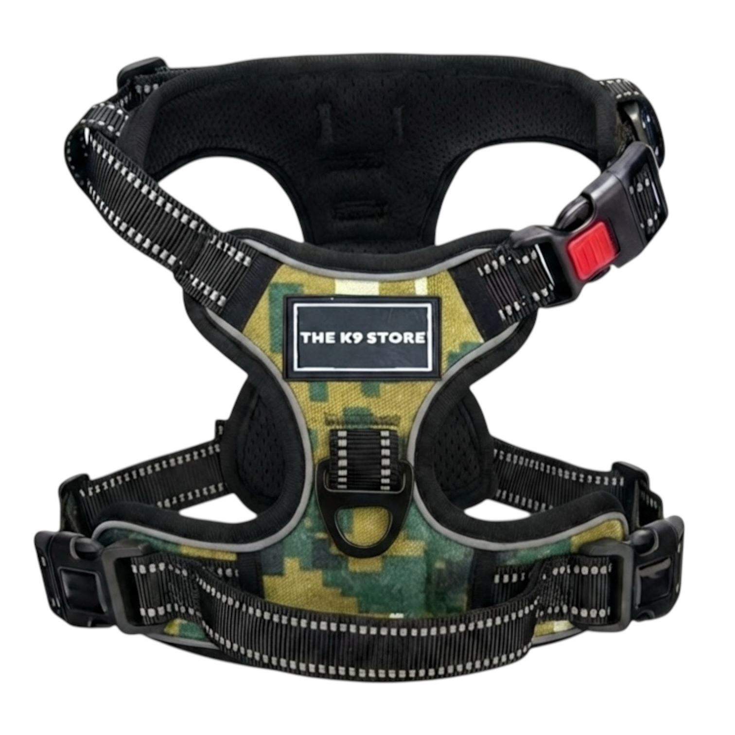 K9 Double Bone Tactical Dog Harness – No Pull Adjustable Pet Vest with Handle, Front D-Ring & Lockable Buckle (S–XL)