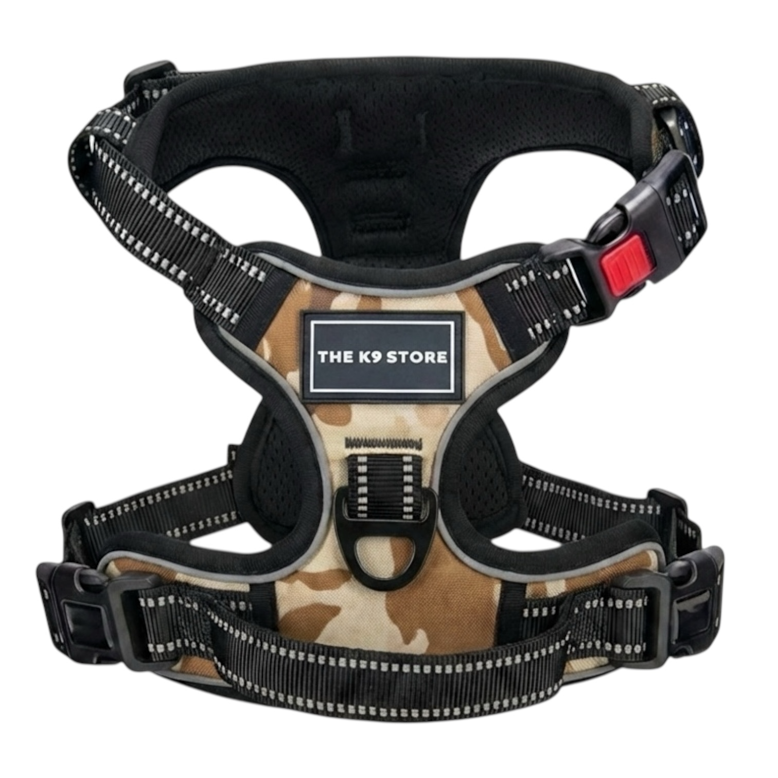 THE K9 STORE Double Bone Tactical Dog Harness – No Pull Adjustable Pet Vest with Handle, Front D-Ring & Lockable Buckle (S–XL)