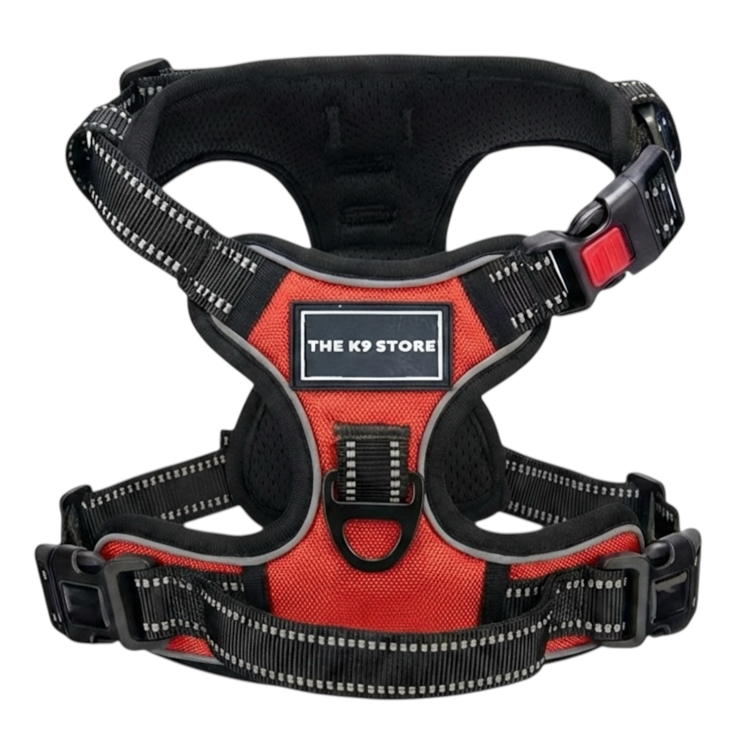 Red Double Bone Dog Harness | No Pull Control Harness with Handle