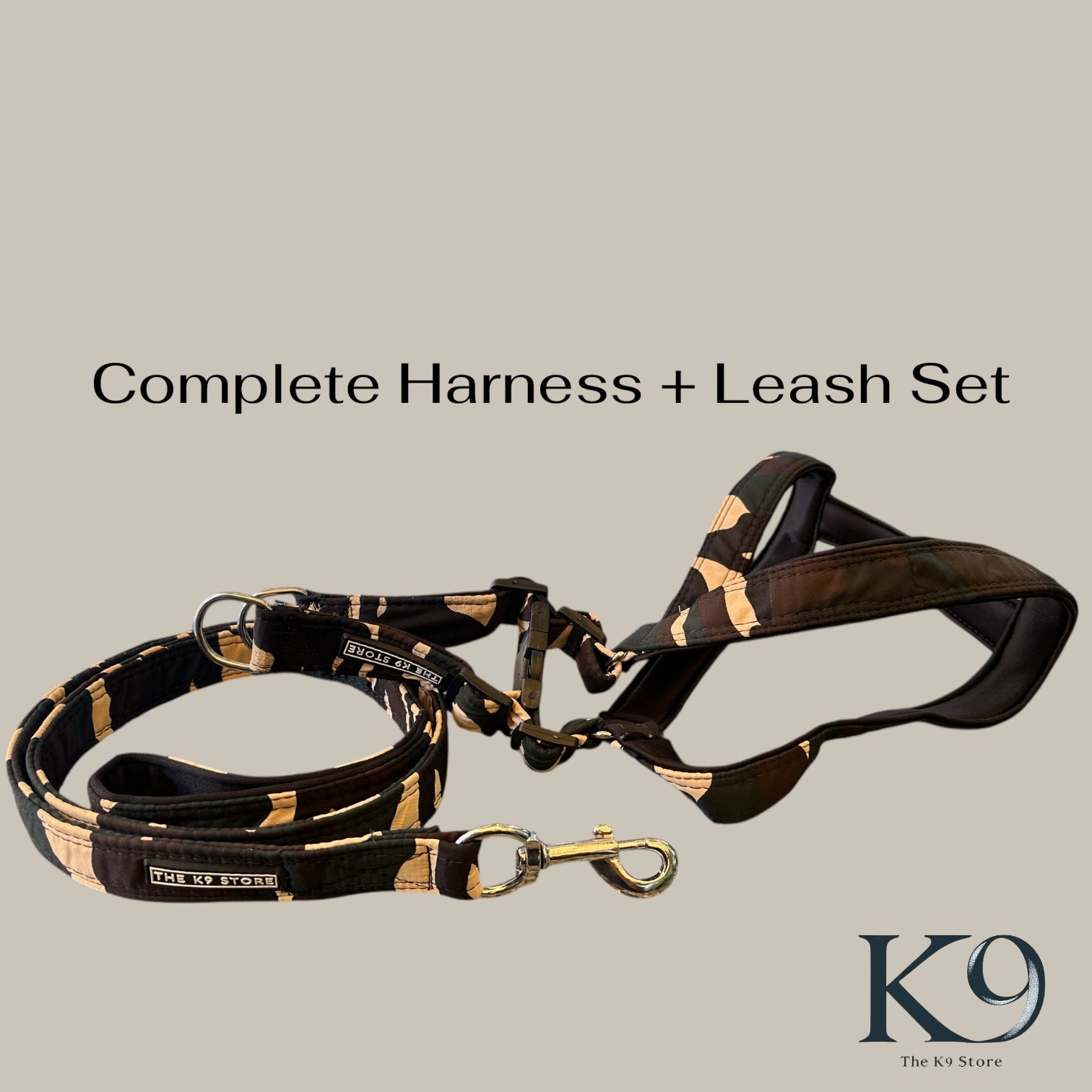 The K9 Store Camo Dog Harness & Leash Set (No-Pull, Heavy Duty) – Small / Medium / Large / XL
