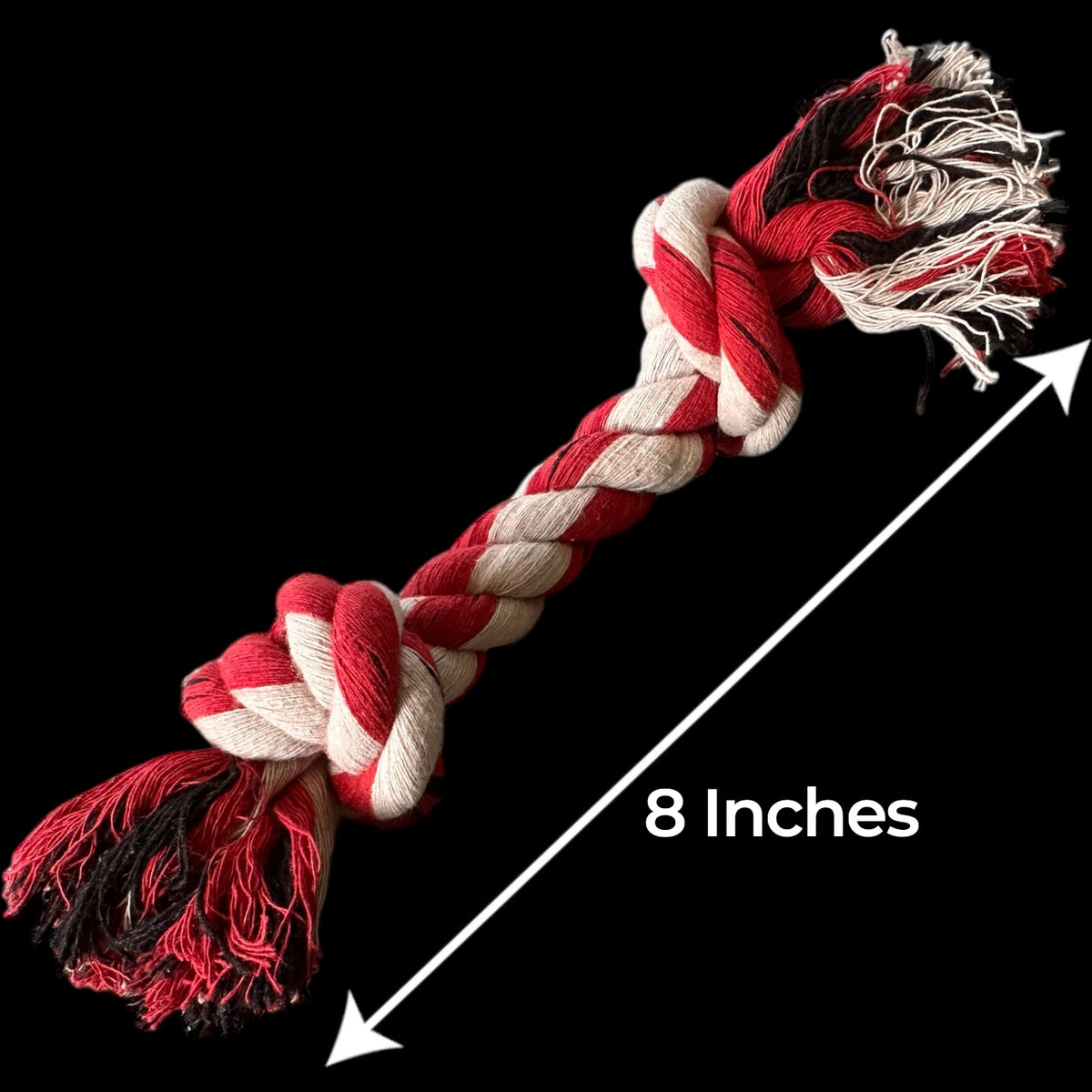 8 Inch Handloom Cotton Rope Dog Toy – Handmade Natural Chew & Tug Toy for Dogs & Cats | Plastic-Free Pet Toy