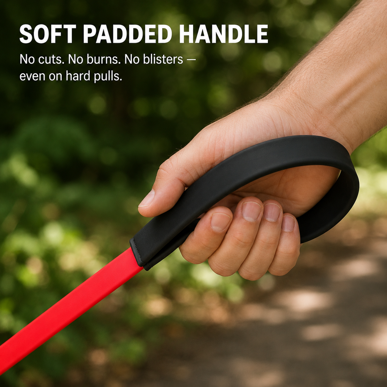 K9 Military-Grade Biothane Dog Leash | 5 Feet | 5mm Thick | Waterproof | Brass Snap Hook | Soft Padded Handle | Red & Black | 6 Month Warranty | The K9 Store