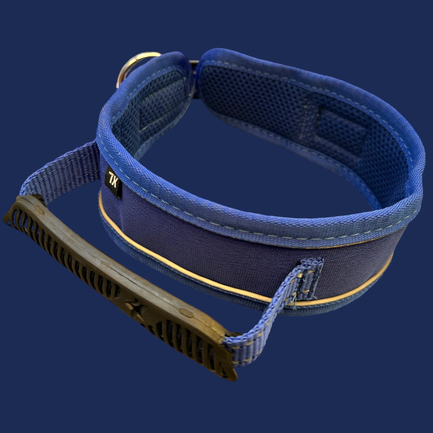 K9 Handle Mesh Dog Collar | Breathable Padded | Reflective Nylon | Handle Grip | Anti-Lock Buckle | Heavy D-Ring | Black, Blue & Red | S, M, L, XL | The K9 Store