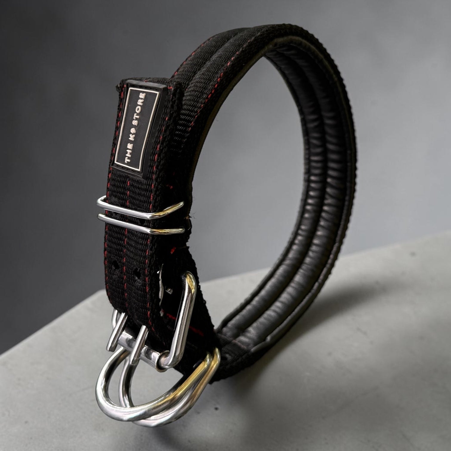 Heavy Duty Dog Collar | Adjustable 16-24 Inch Neck | Heavy Metal Hardware | PP Webbing | Black